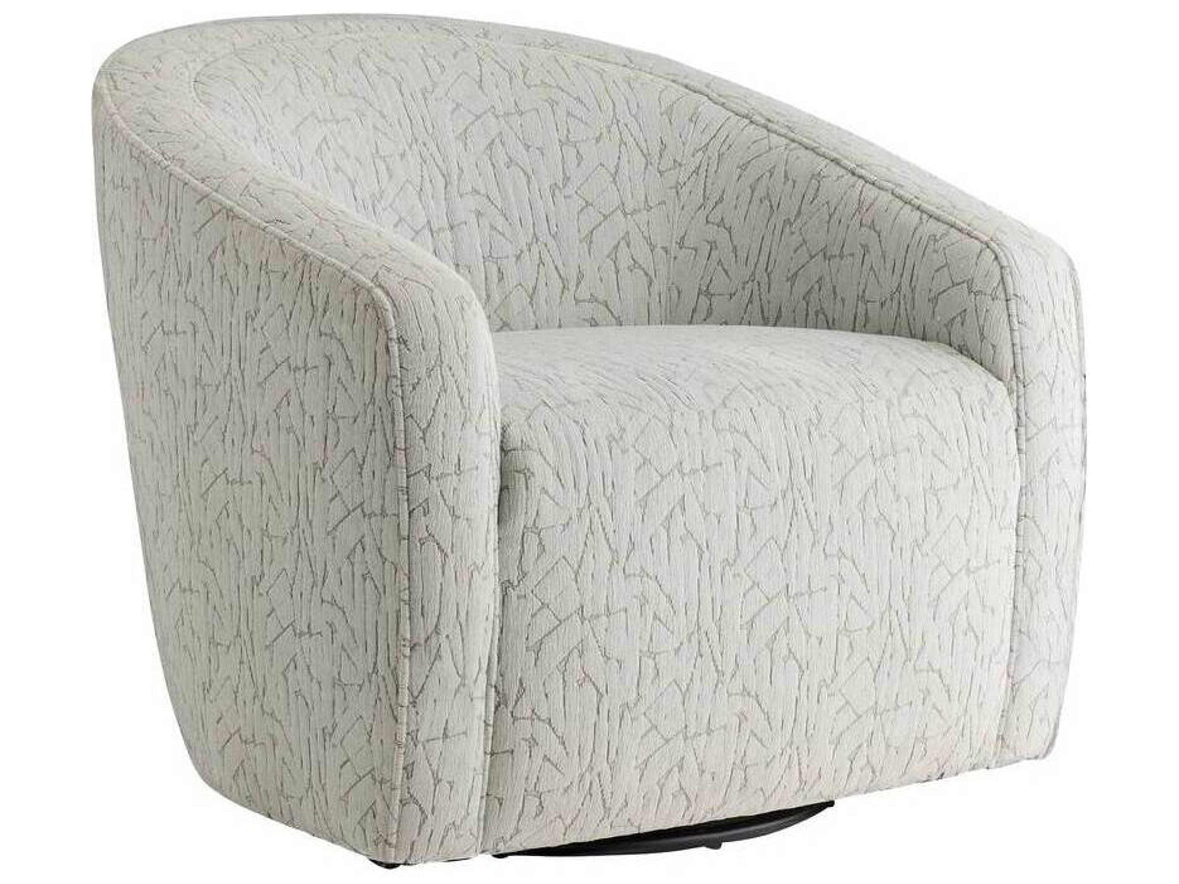 Isadora Swivel Chair in Earl Grey Fabric