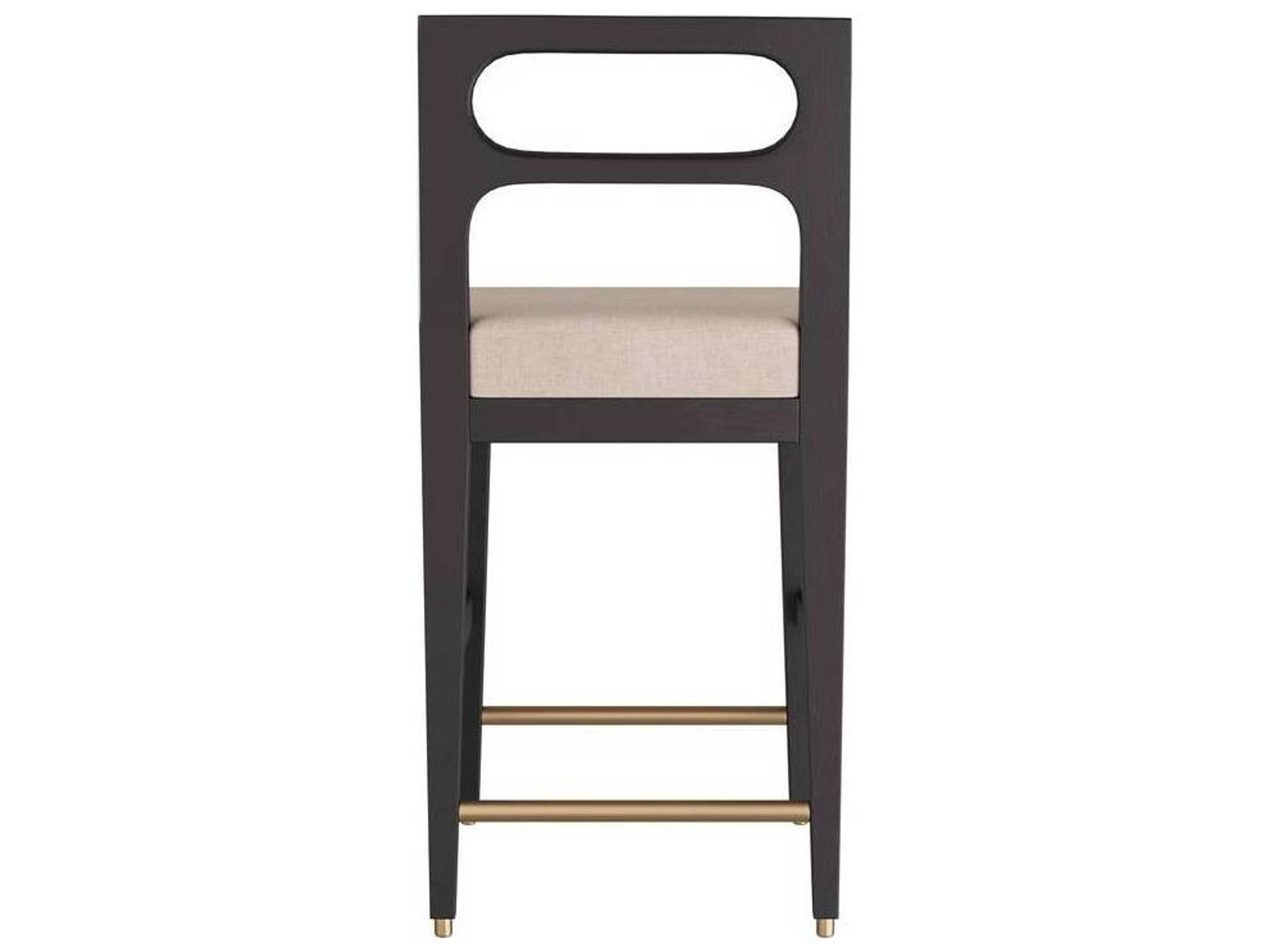 Arteriors Home Thaden Natural Ebony Upholstered Mango Wood Counter Stool