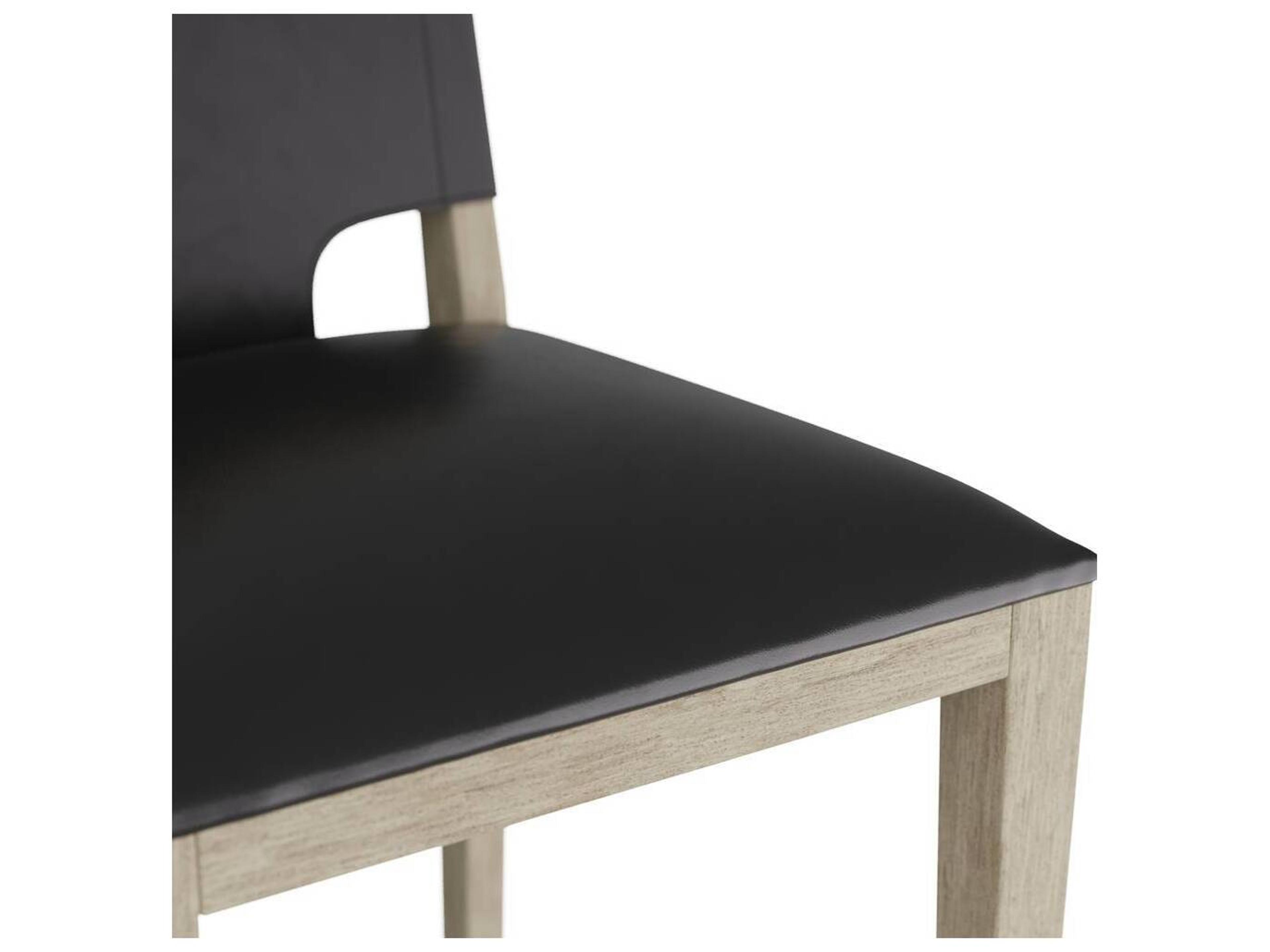 Arteriors Home Burdock Black Smoke Upholstered Beech Wood Bar Stool