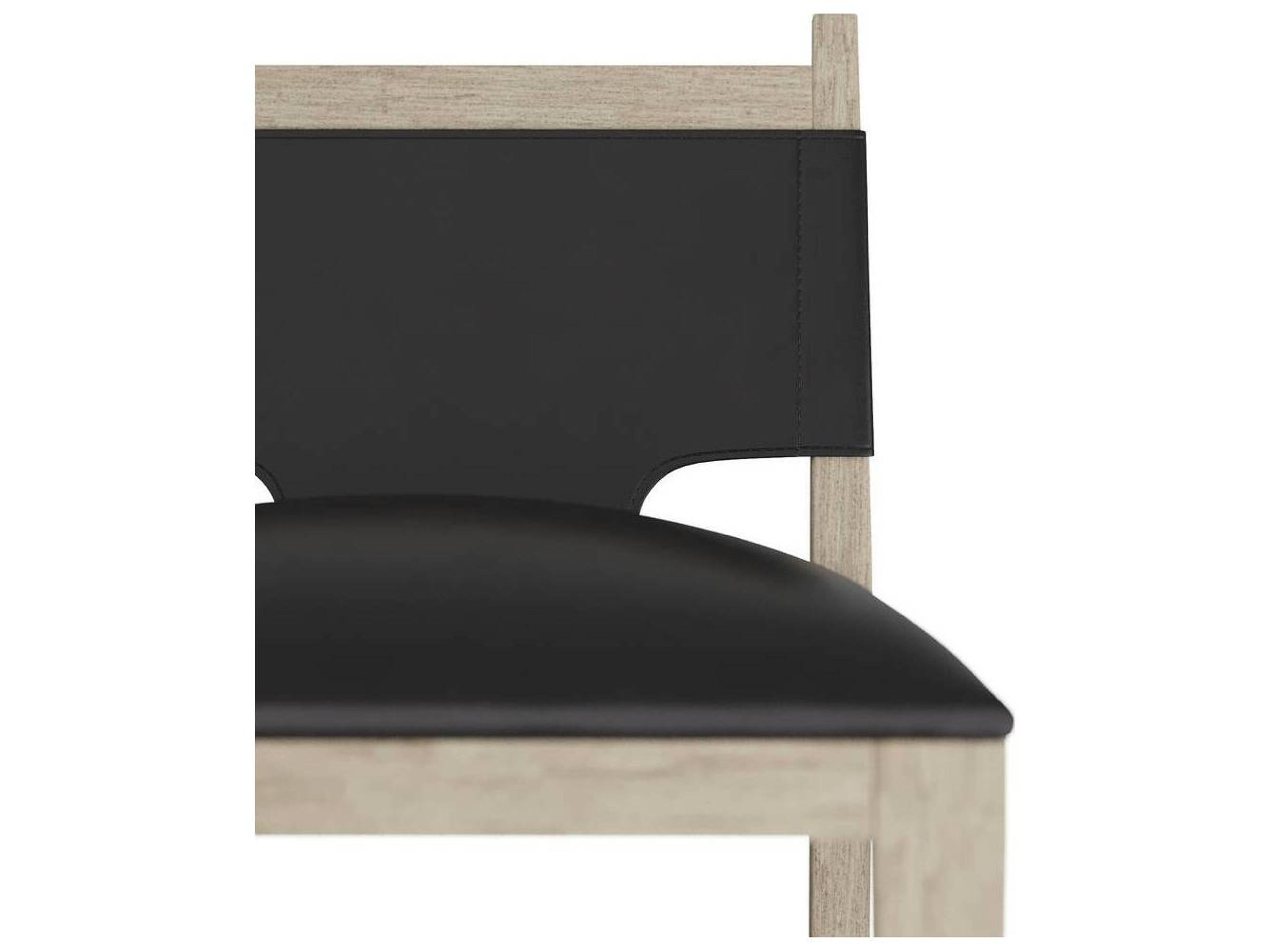 Arteriors Home Burdock Black Smoke Upholstered Beech Wood Bar Stool