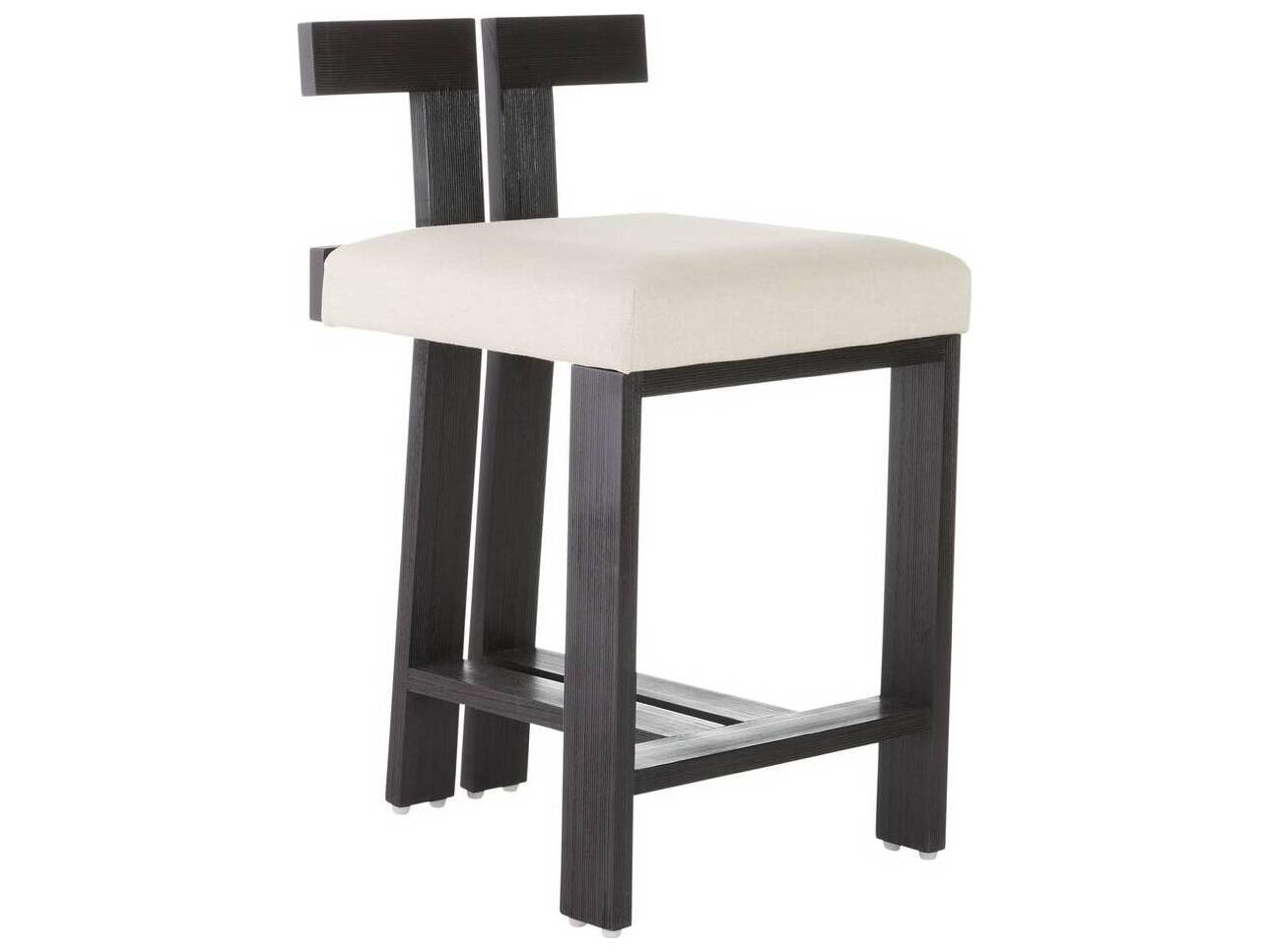 Arteriors Home Natural Upholstered Beech Wood Counter Stool