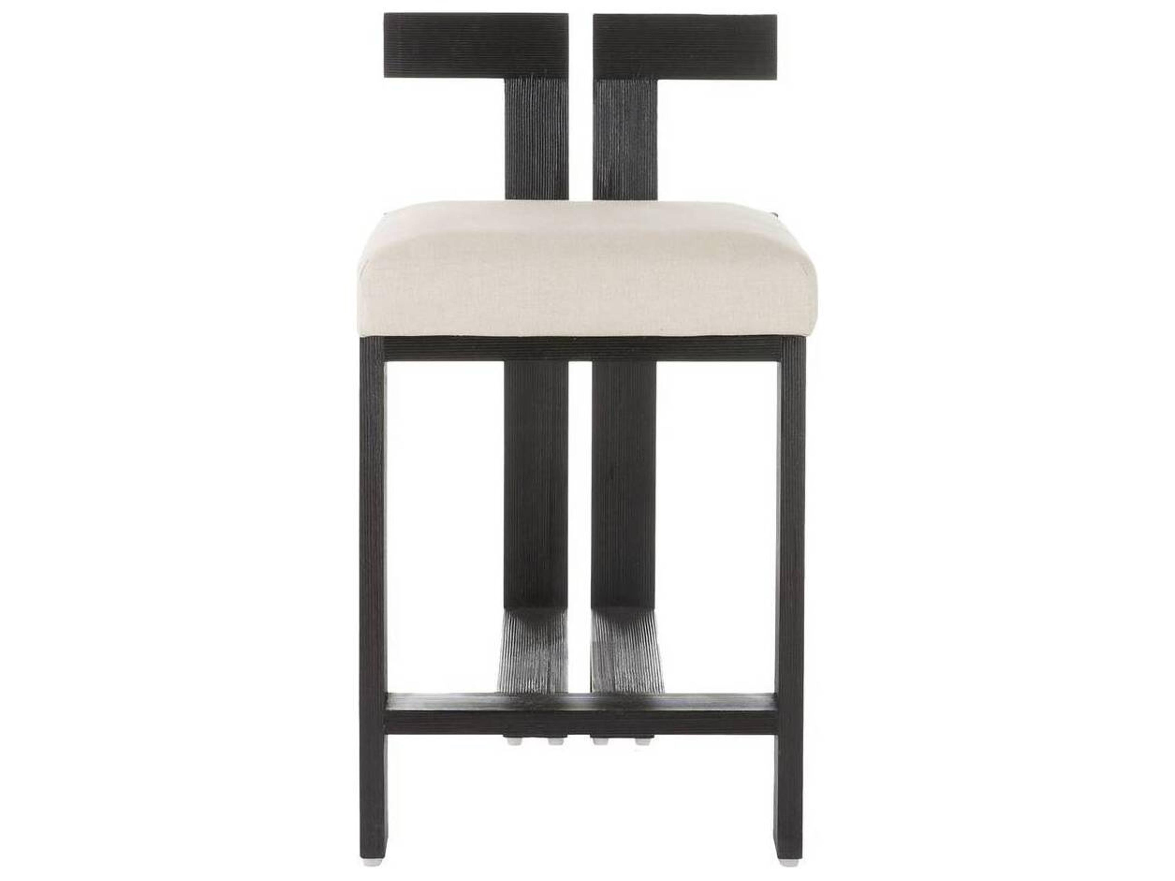 Arteriors Home Natural Upholstered Beech Wood Counter Stool