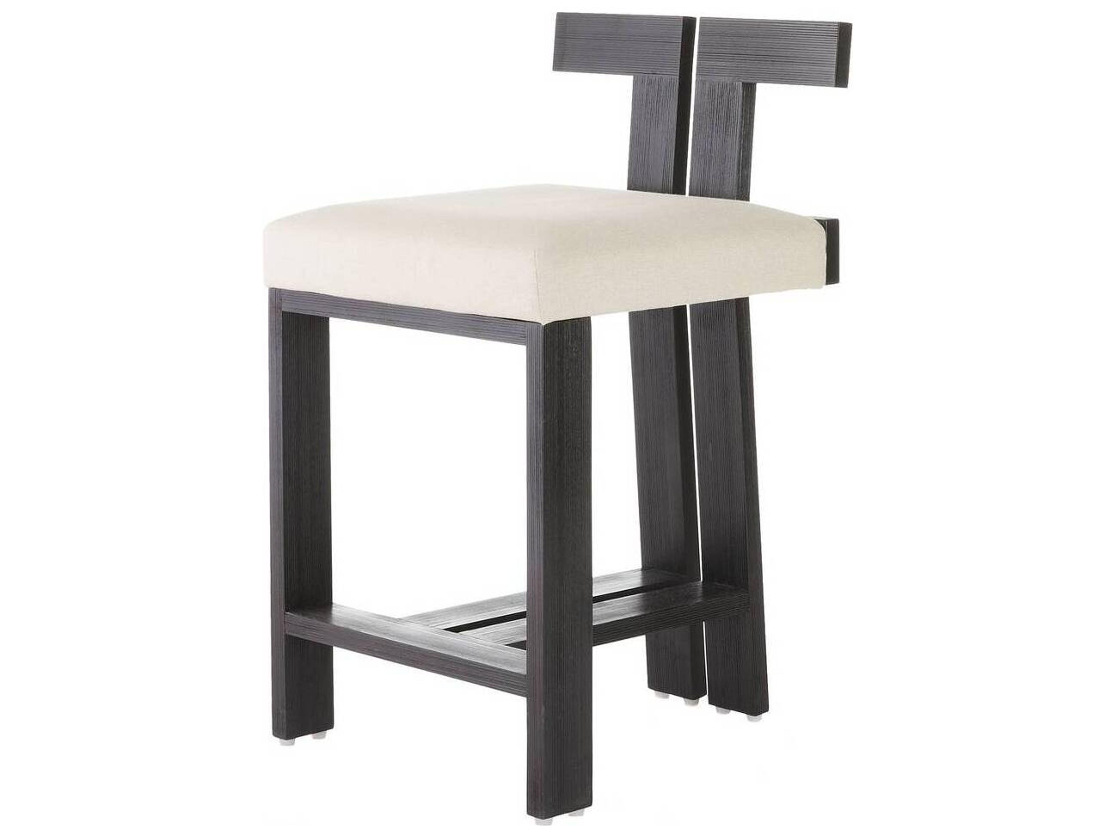 Arteriors Home Natural Upholstered Beech Wood Counter Stool