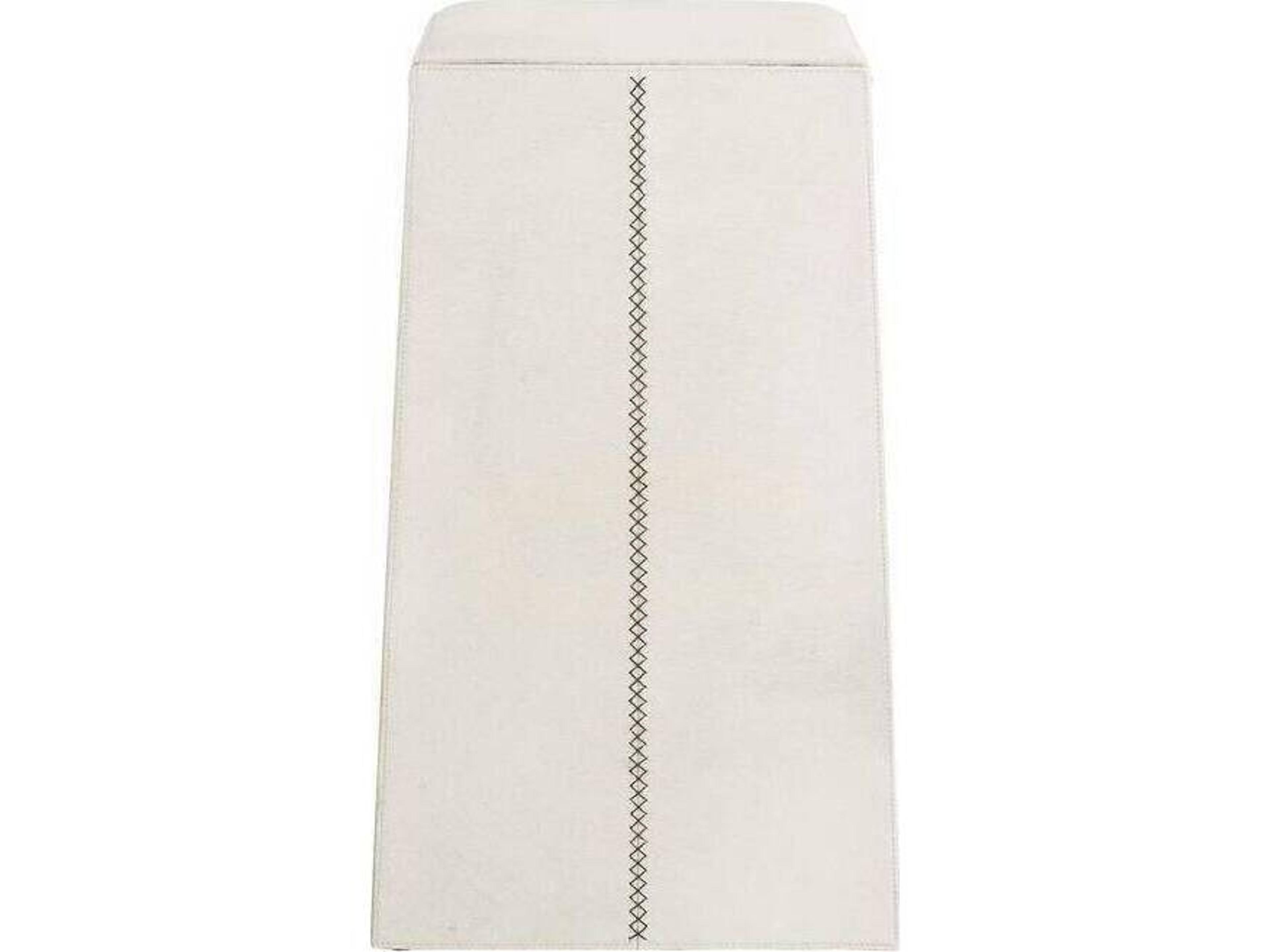 Arteriors Home Cowan White Antique Brass Gold Leather Bar Stool