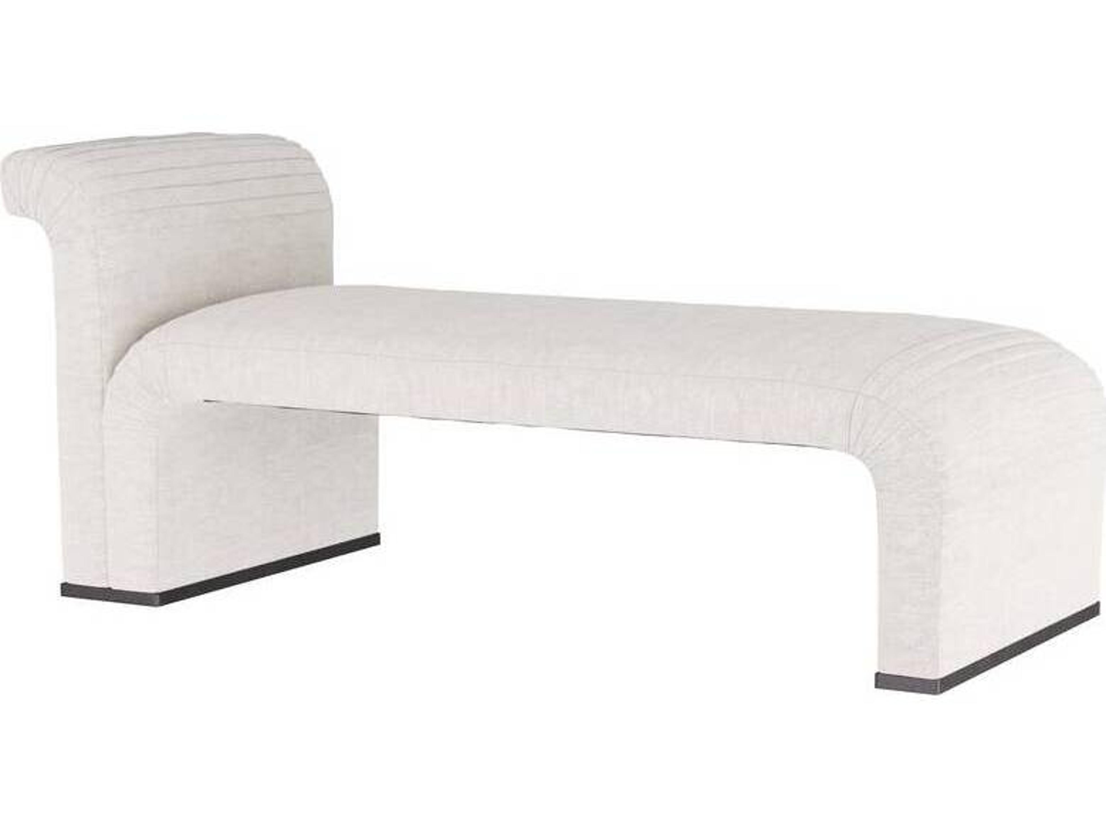 Arteriors Home Polar Grey Ash White Upholstered Weaver Chaise