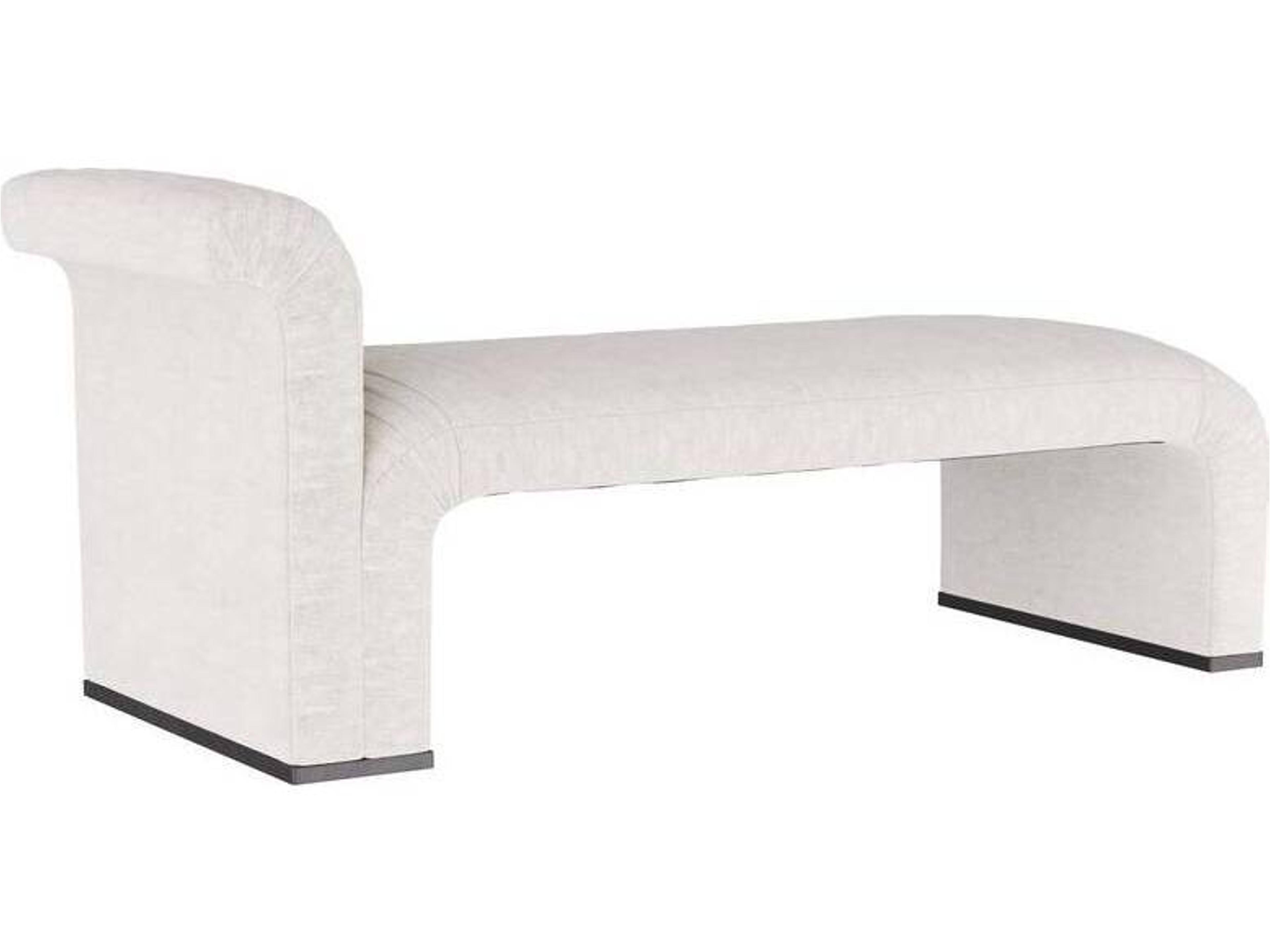 Arteriors Home Polar Grey Ash White Upholstered Weaver Chaise