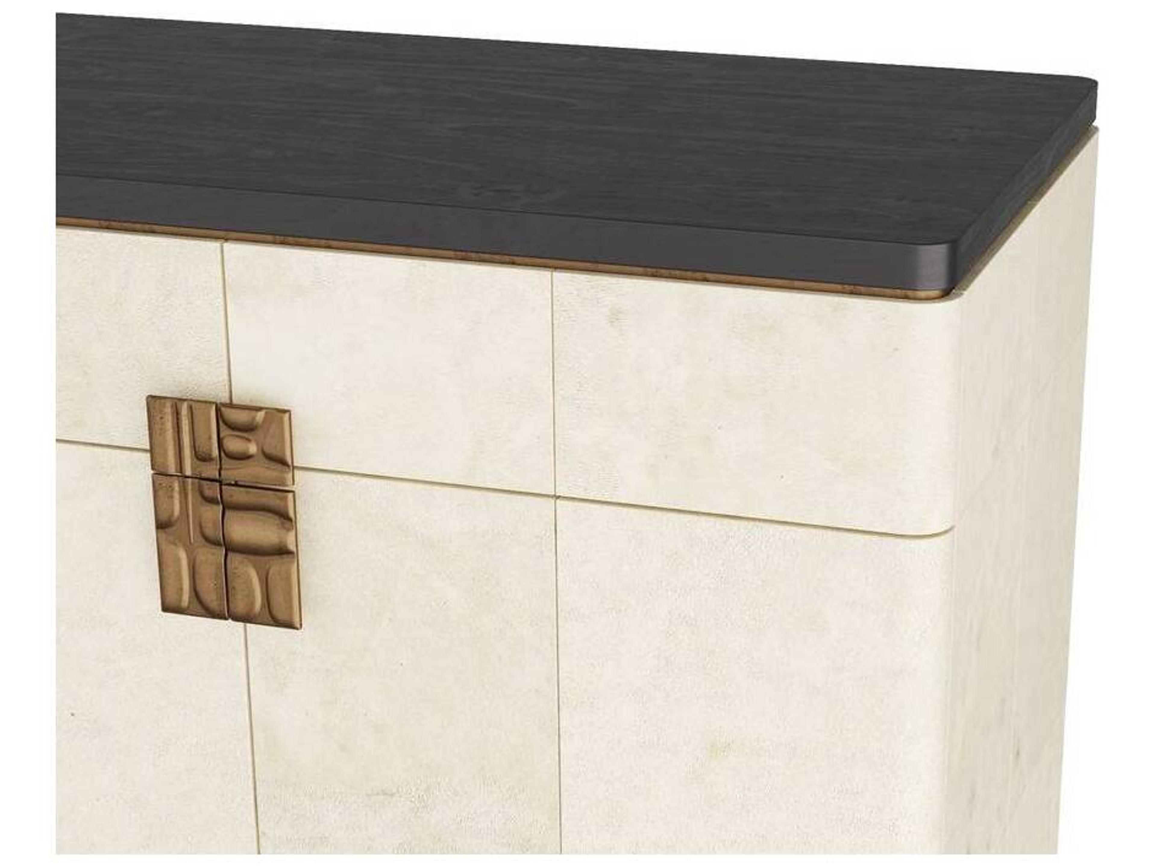 Arteriors Home Braelyn Ivory Ebony White Oak Wood Accent Chest