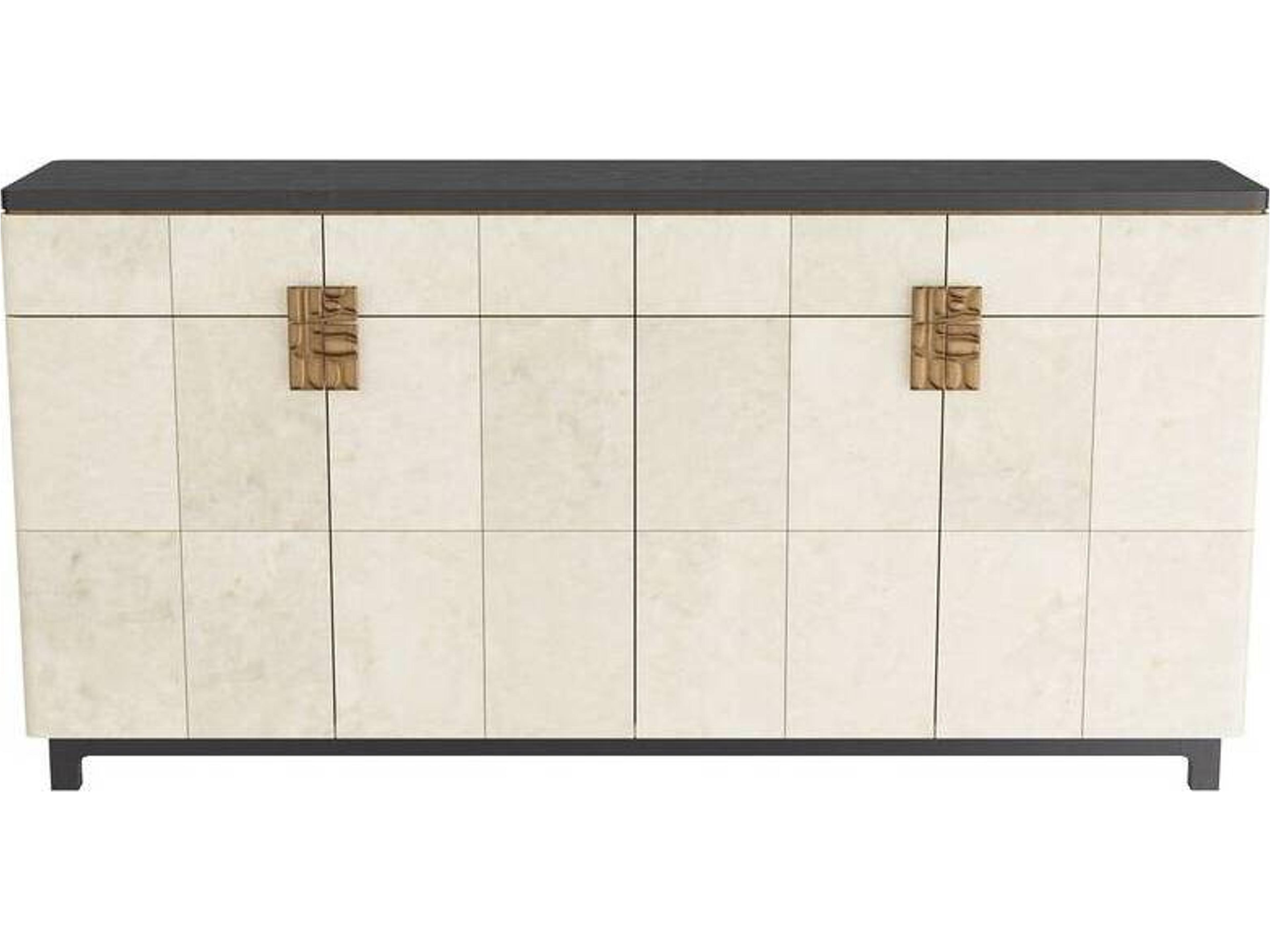 Braelyn Credenza Ivory Vellum and Ebony Oak