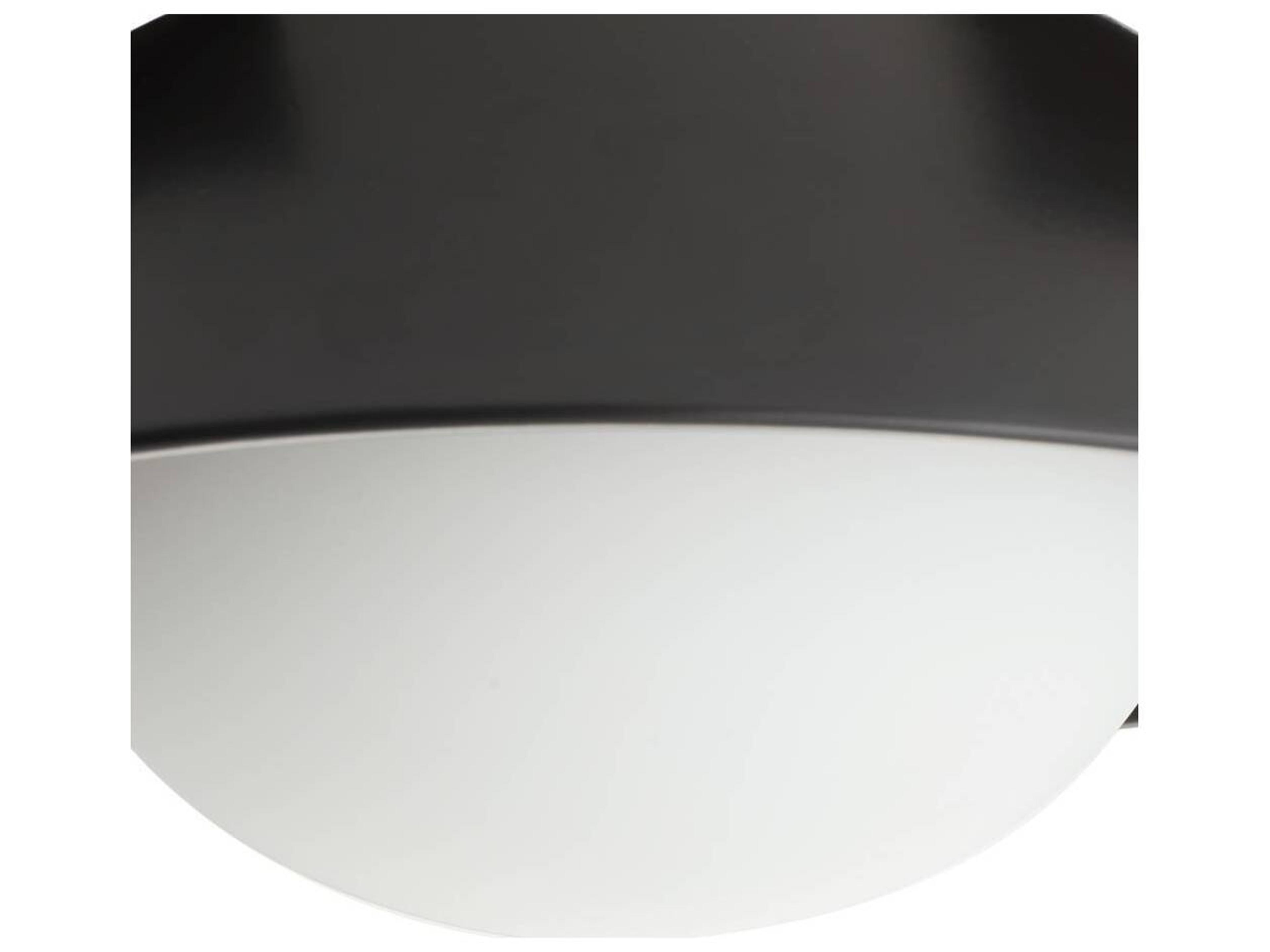 Arteriors Home Glaze 1-Light Matte Black Antique Brass Dome Globe Flush Mount