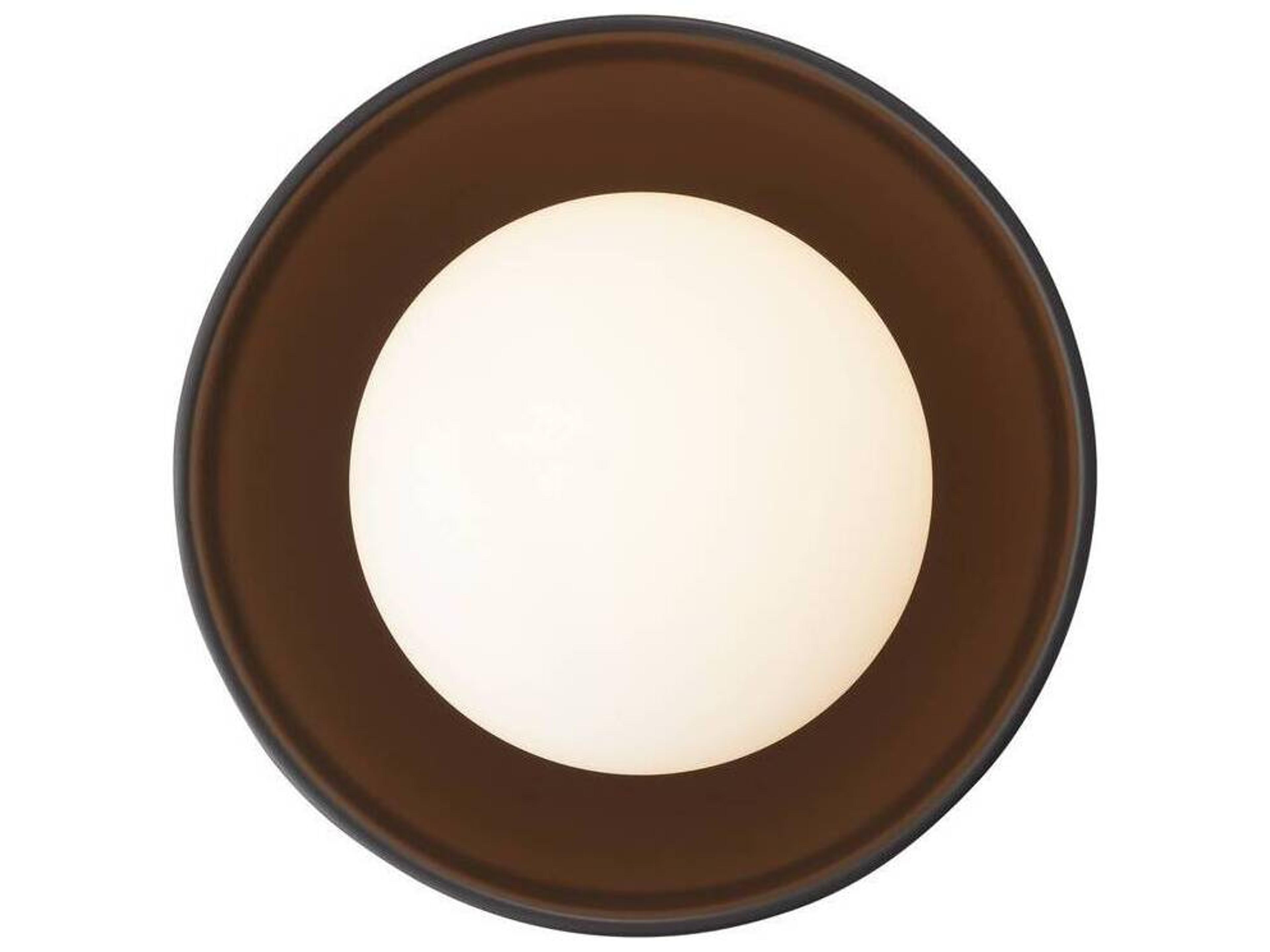 Arteriors Home Glaze 1-Light Matte Black Antique Brass Dome Globe Flush Mount