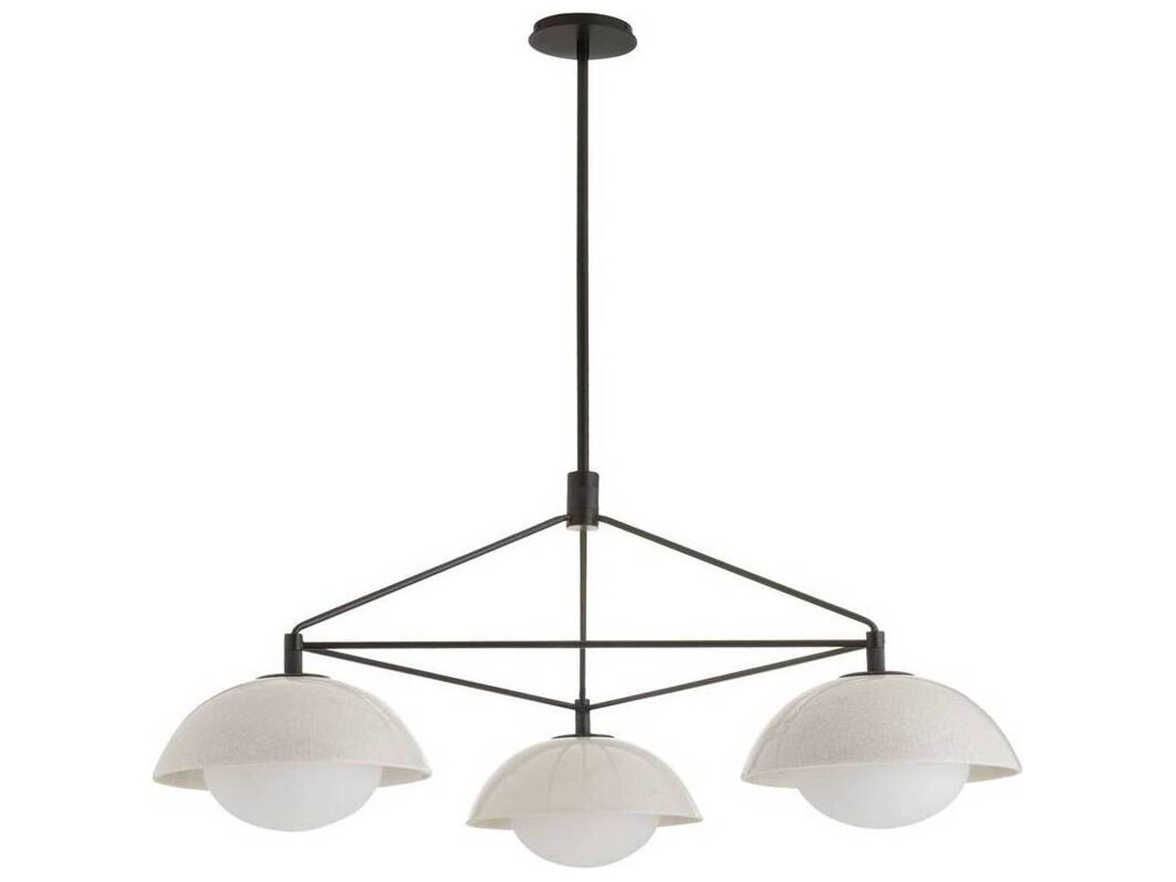 Glaze Chandelier Modern Three Light Fixture