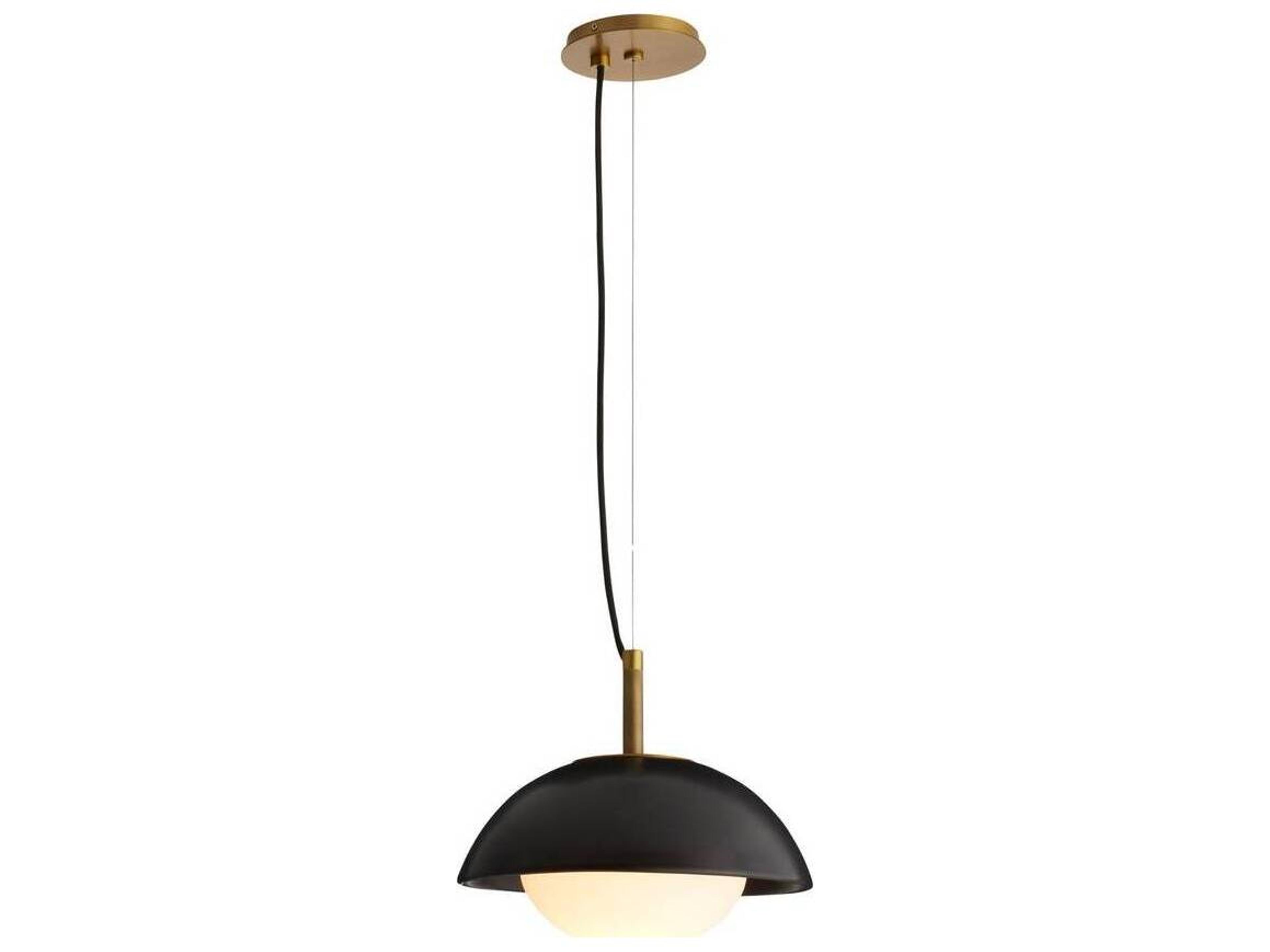 Glaze Pendant Light in Matte Black Ceramic
