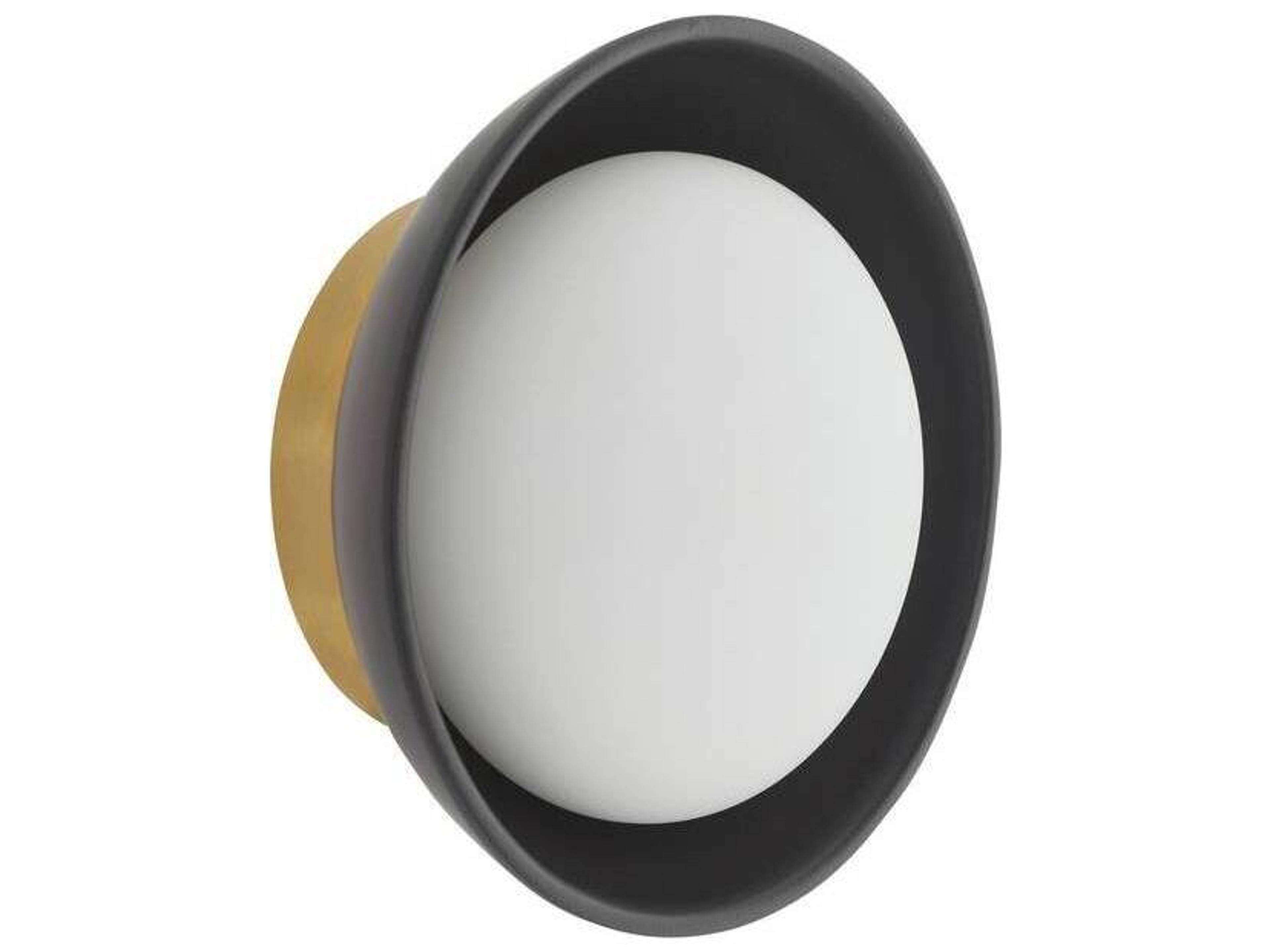 Arteriors Home Glaze 1-Light Matte Black Antique Brass Wall Sconce