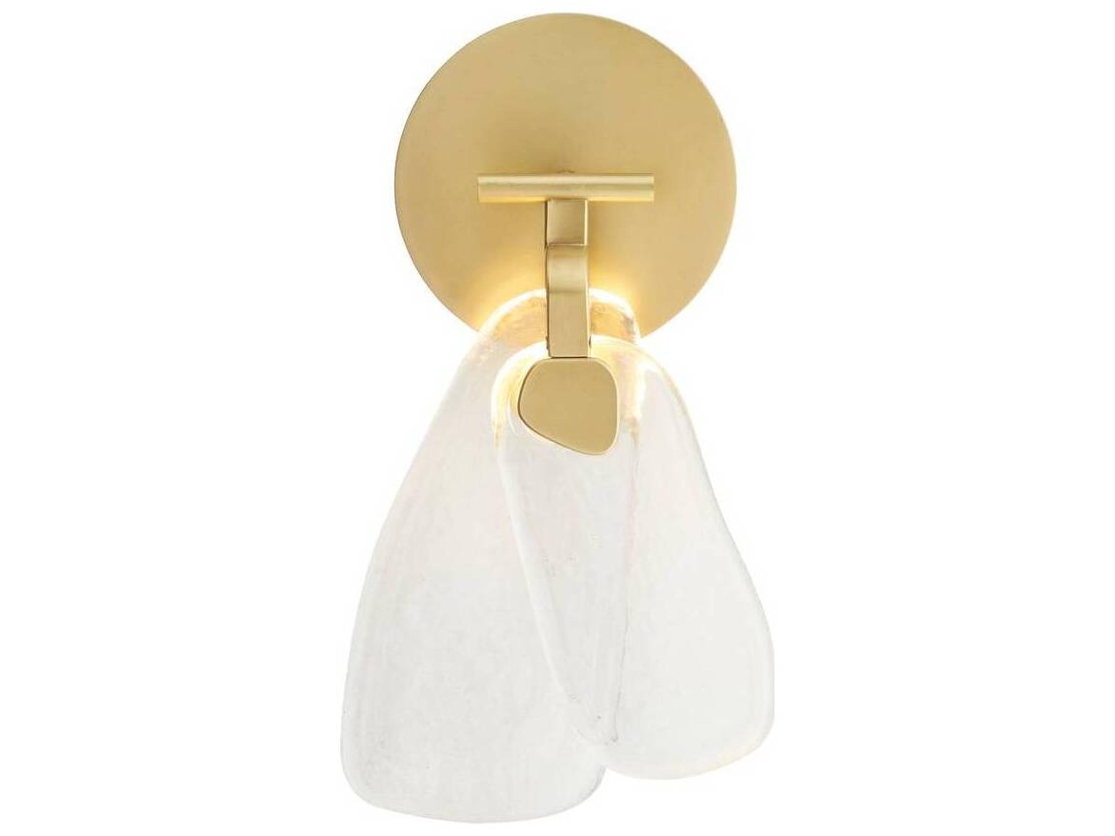 Arteriors Home Melt 1-Light Antique Brass Clear Wall Sconce