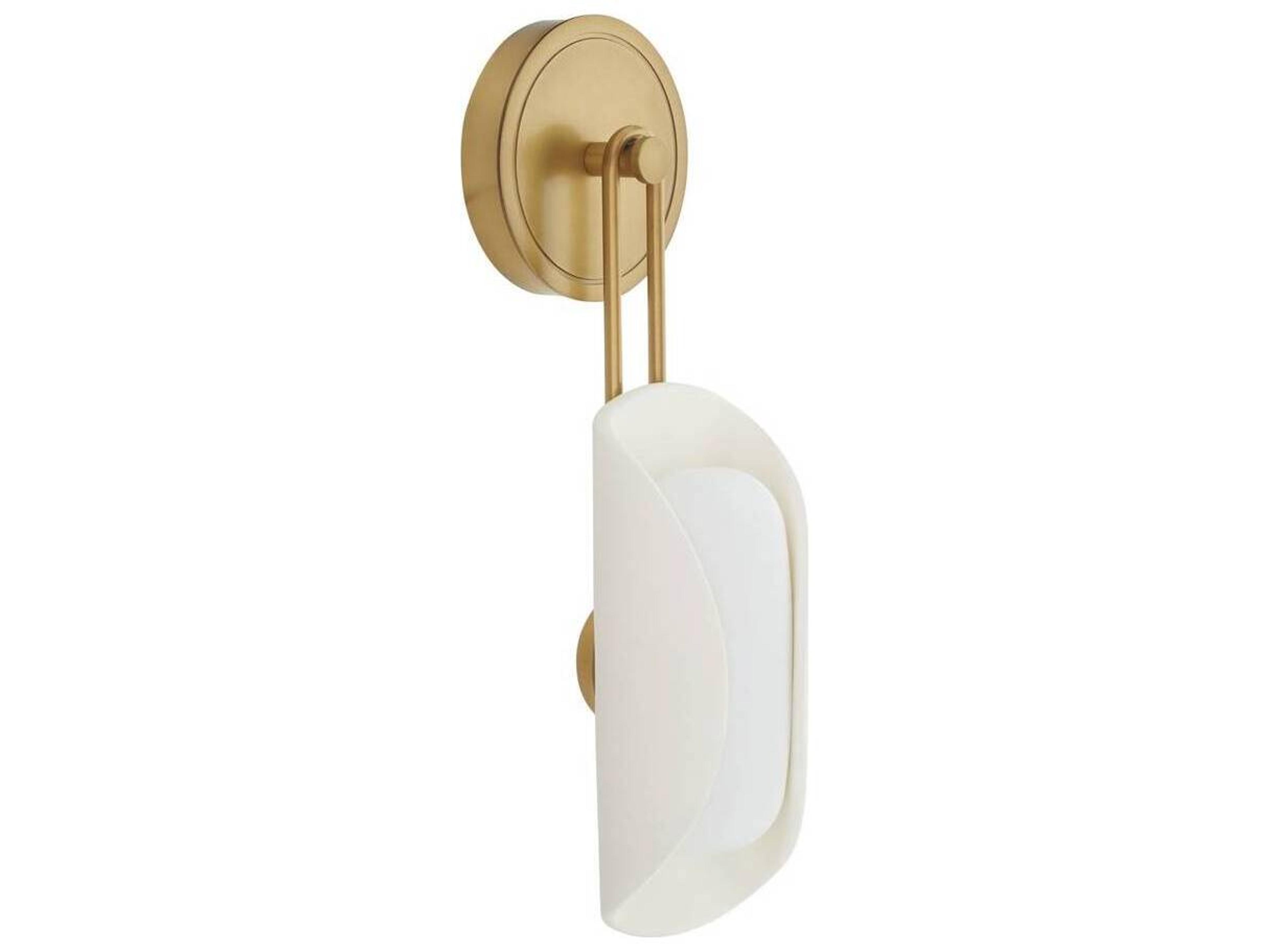 Arteriors Home Roll 1-Light Antique Brass Ivory Wall Sconce