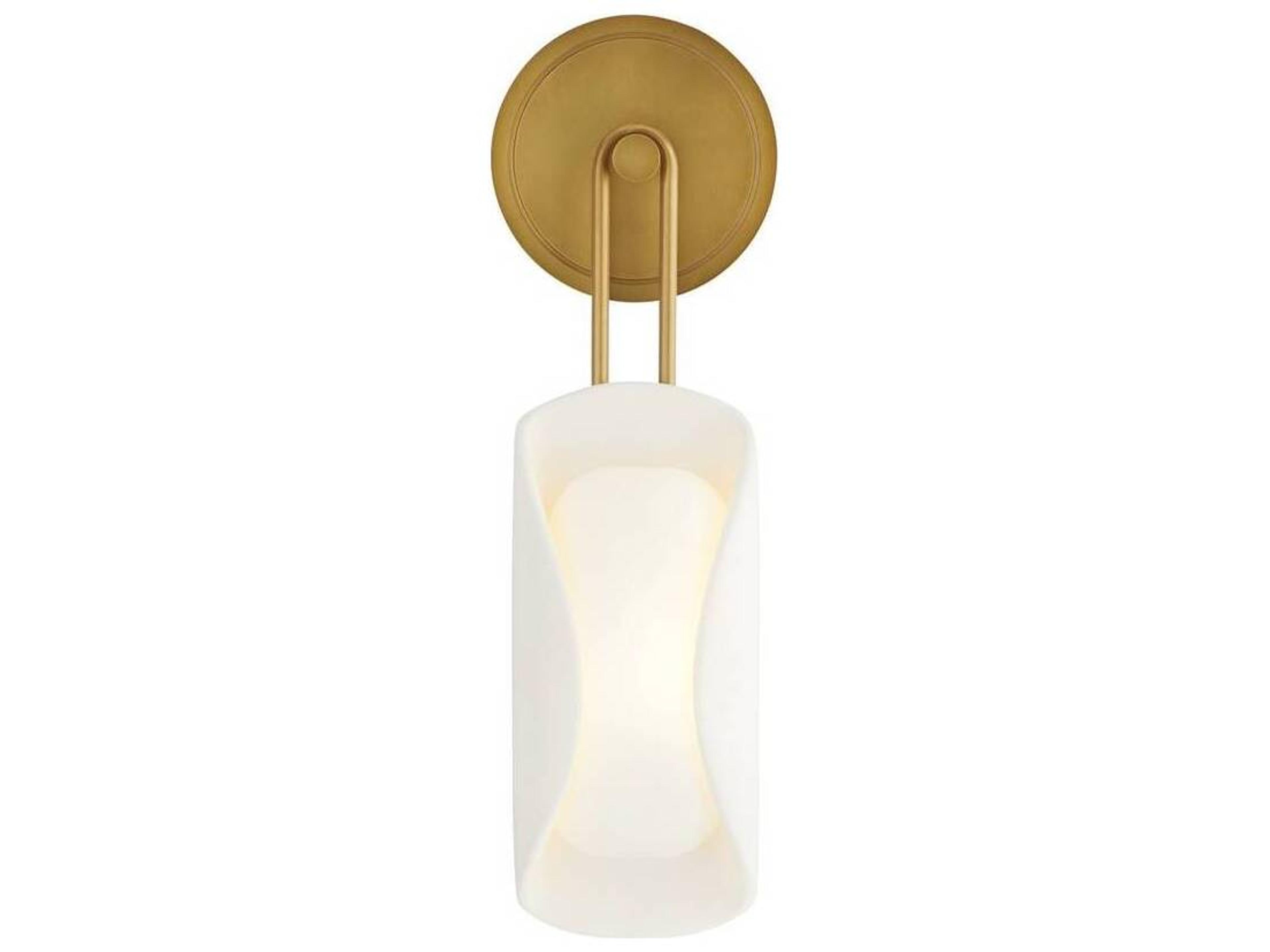 Arteriors Home Roll 1-Light Antique Brass Ivory Wall Sconce