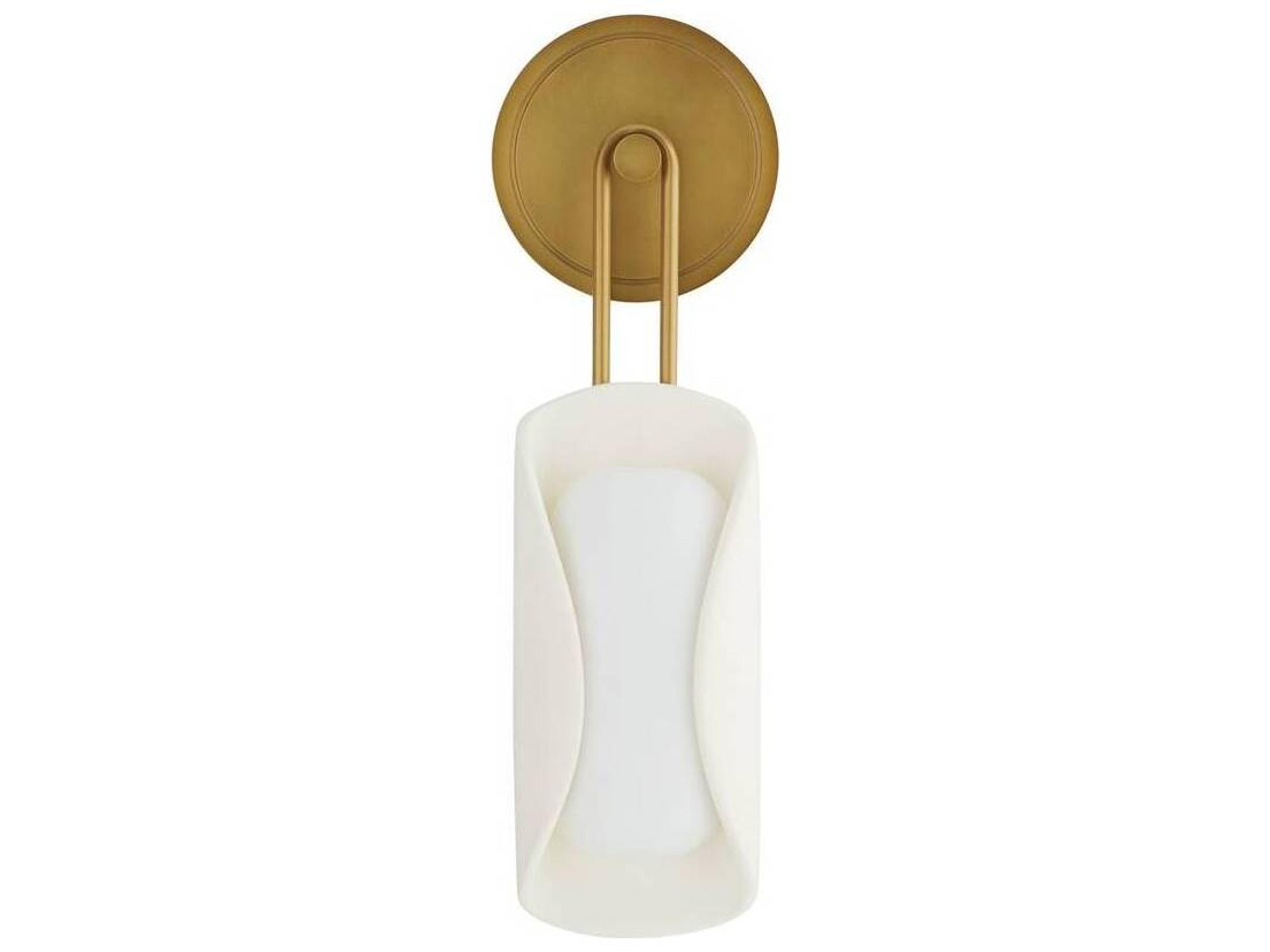Arteriors Home Roll 1-Light Antique Brass Ivory Wall Sconce