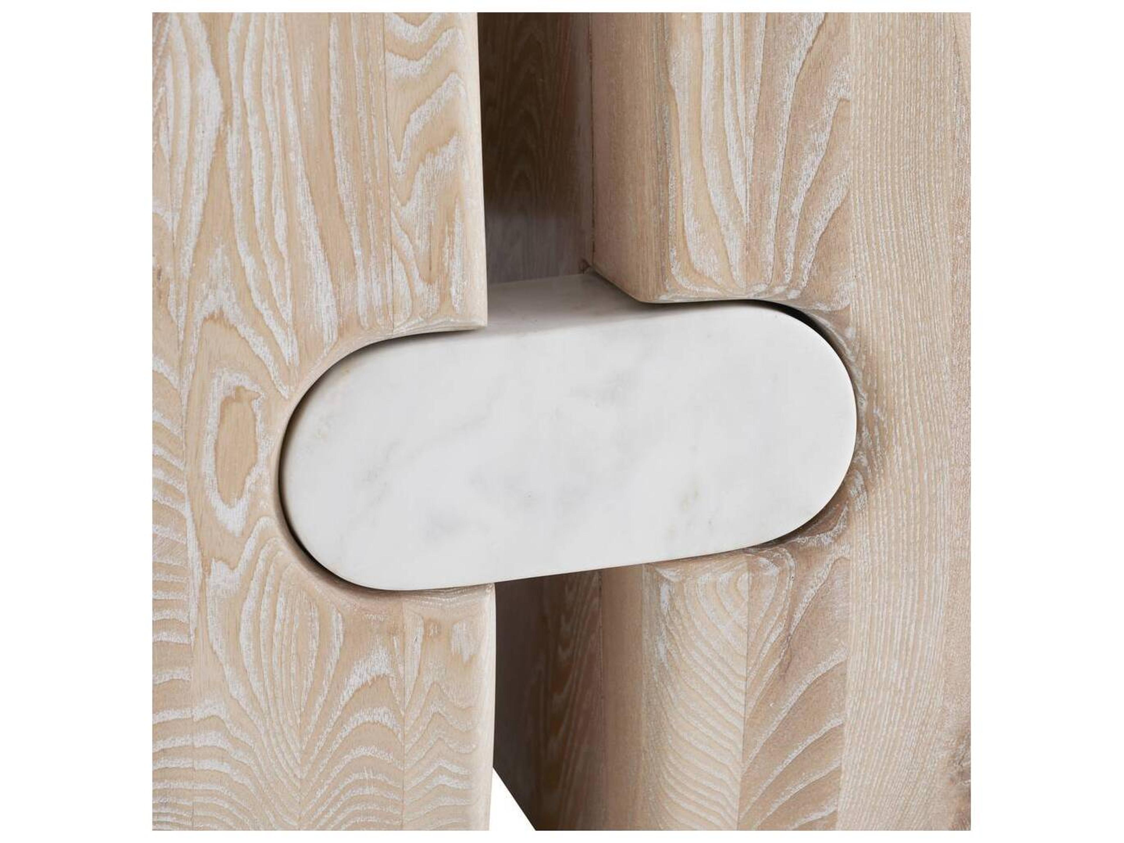 Arteriors Home Round White Marble Dining Table