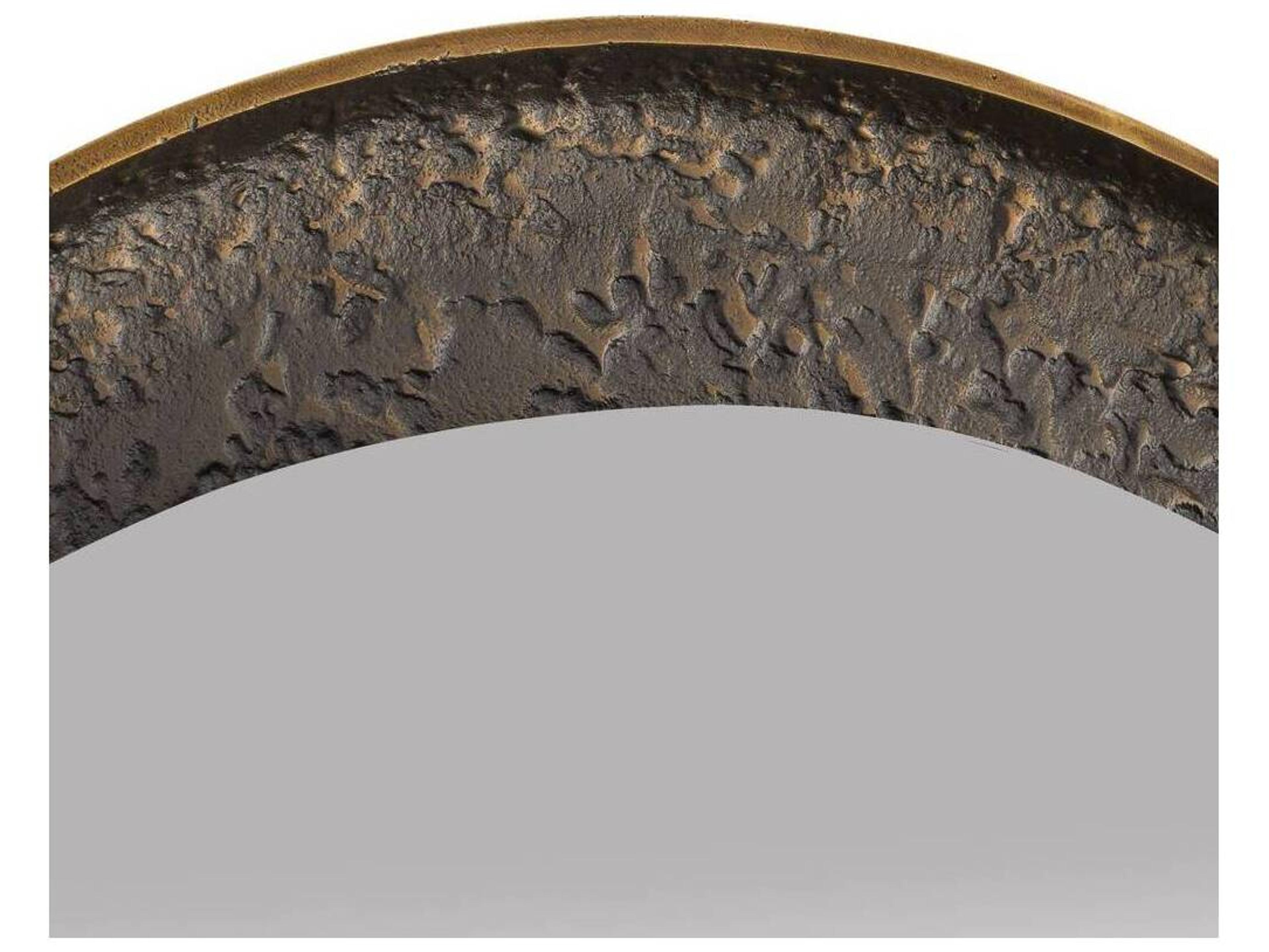 Arteriors Home Inset Antique Brass Bronze Wall Mirror Oval