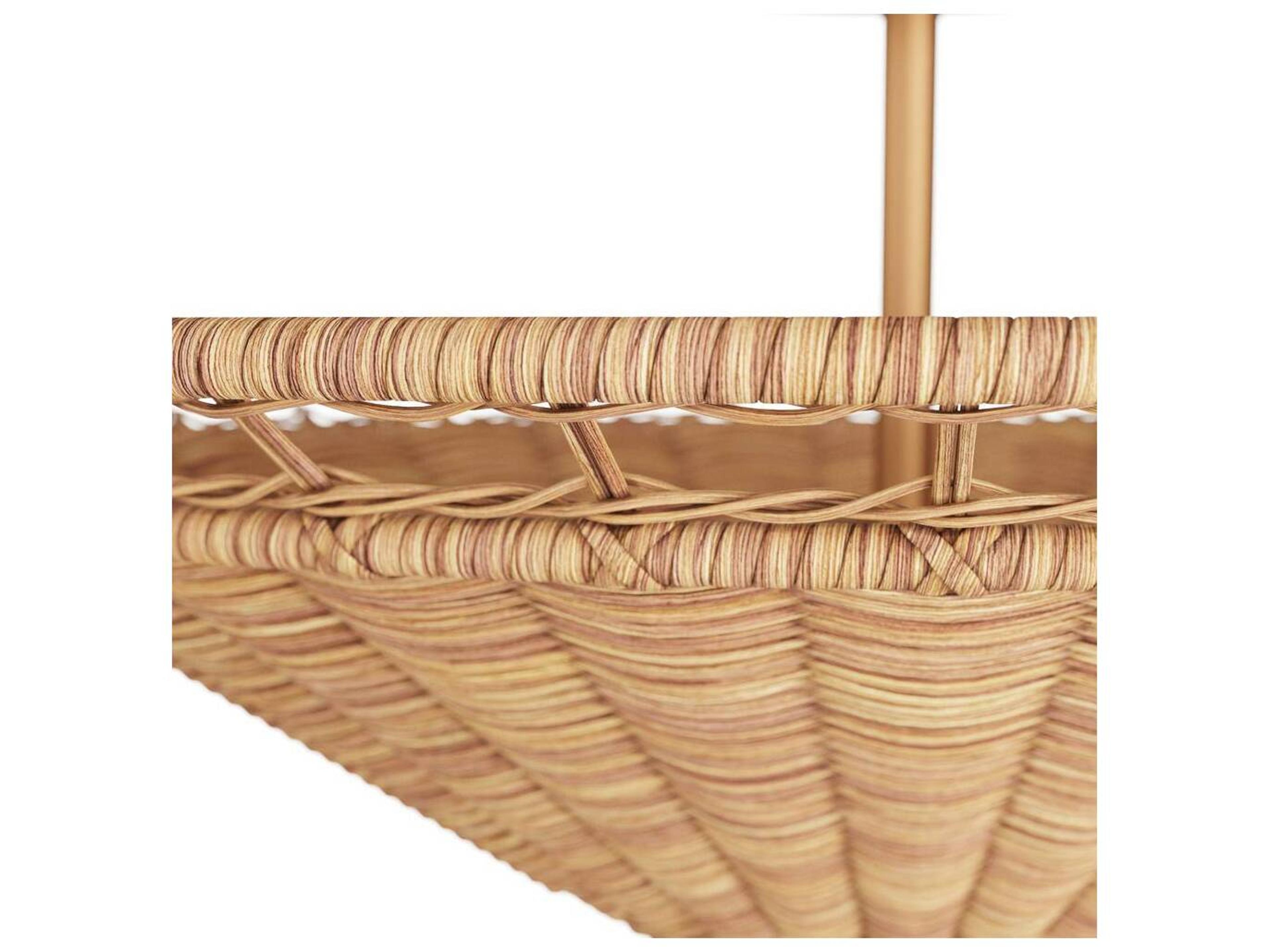 Arteriors Home Terrace 2-Light Natural Gold Steel Brown Semi Flush Mount