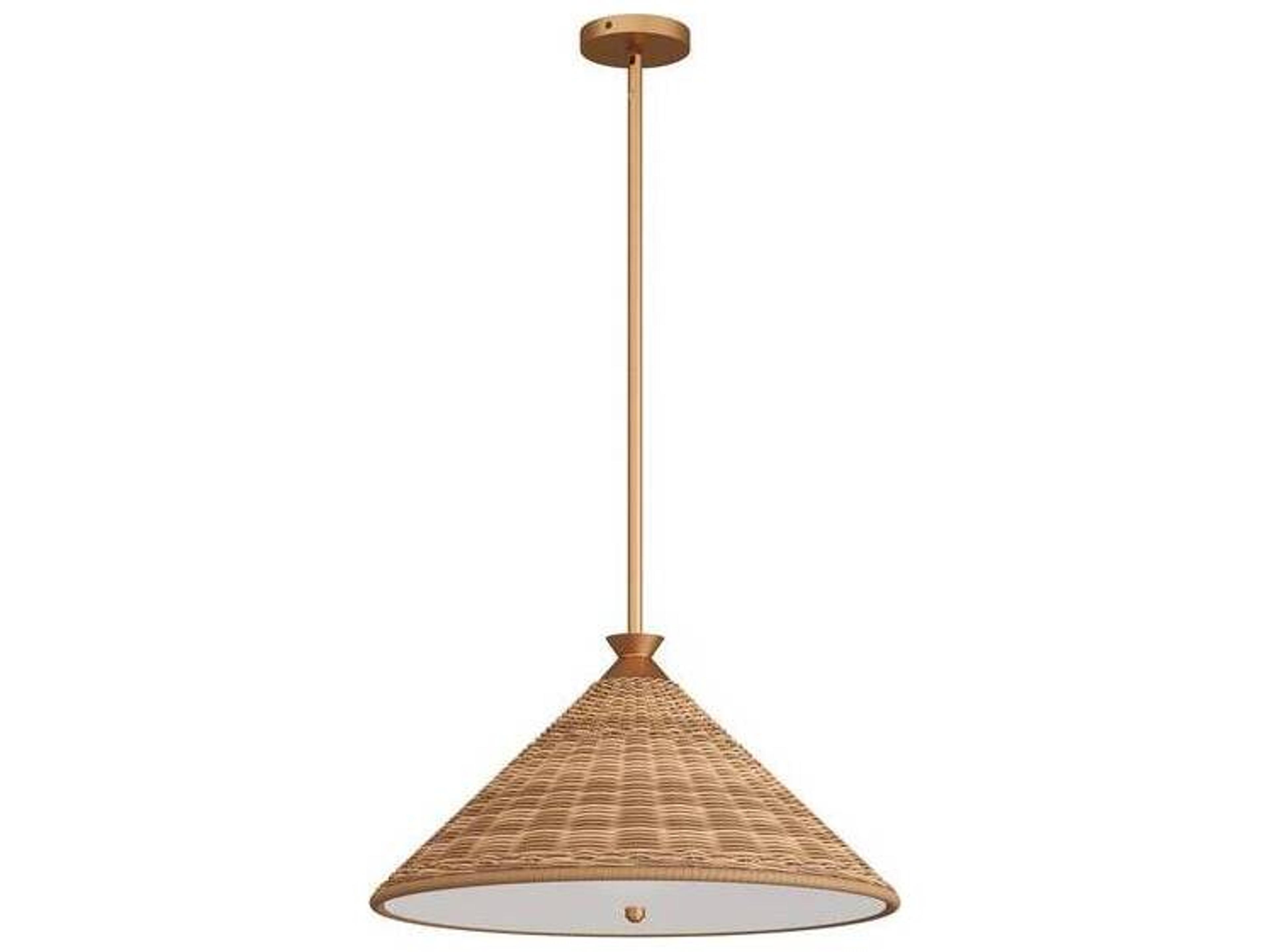 Arteriors Home Terrace 2-Light Natural Gold Steel Brown Pendant