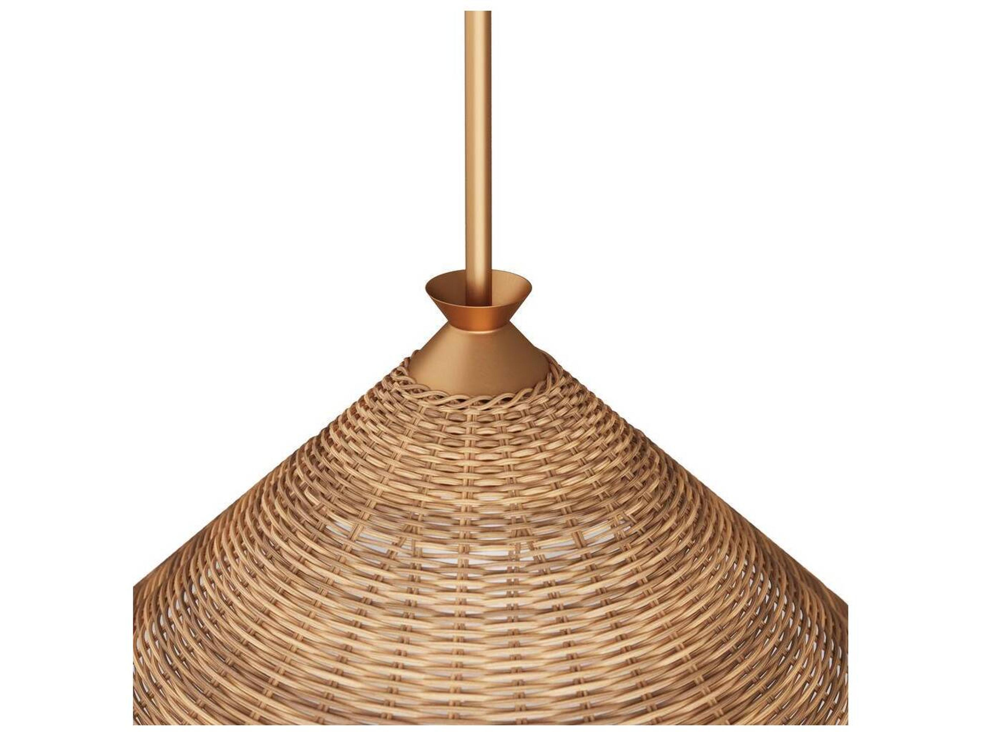 Arteriors Home Terrace 2-Light Natural Gold Steel Brown Pendant