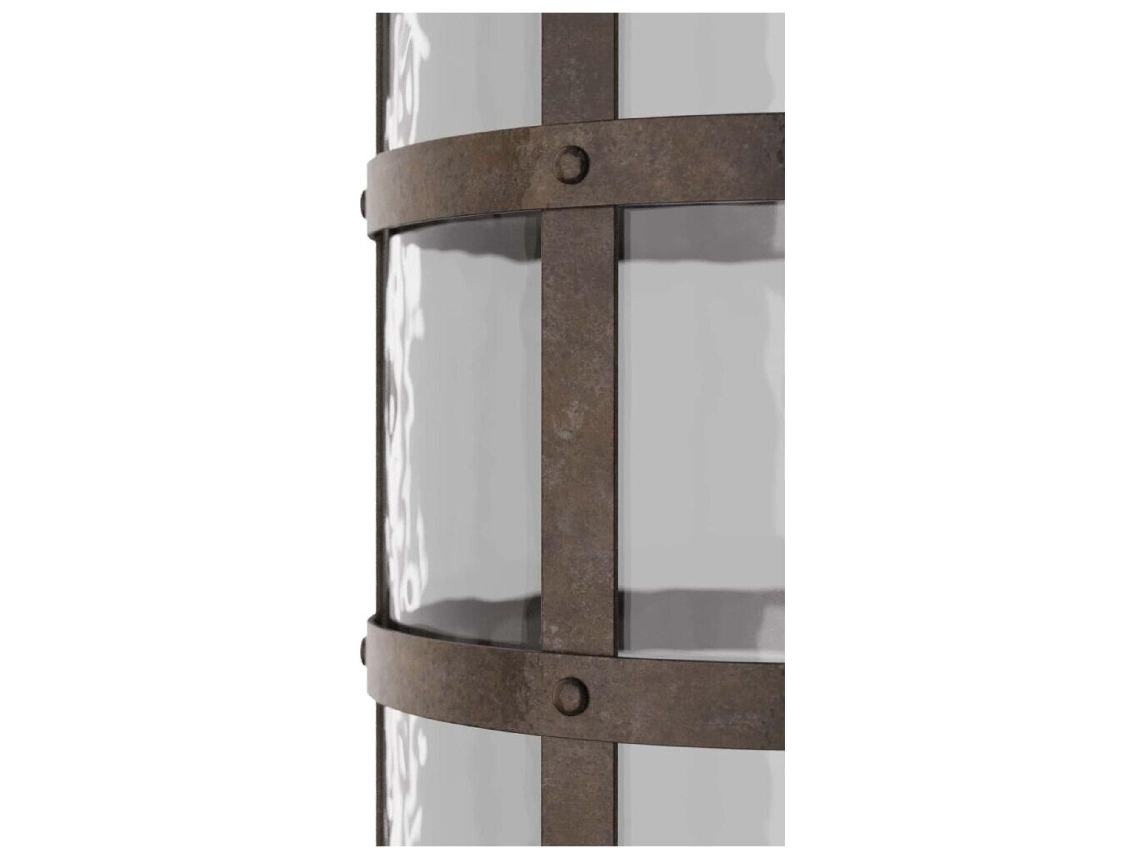 Arteriors Home Rivet Blackened Iron Clear Vase