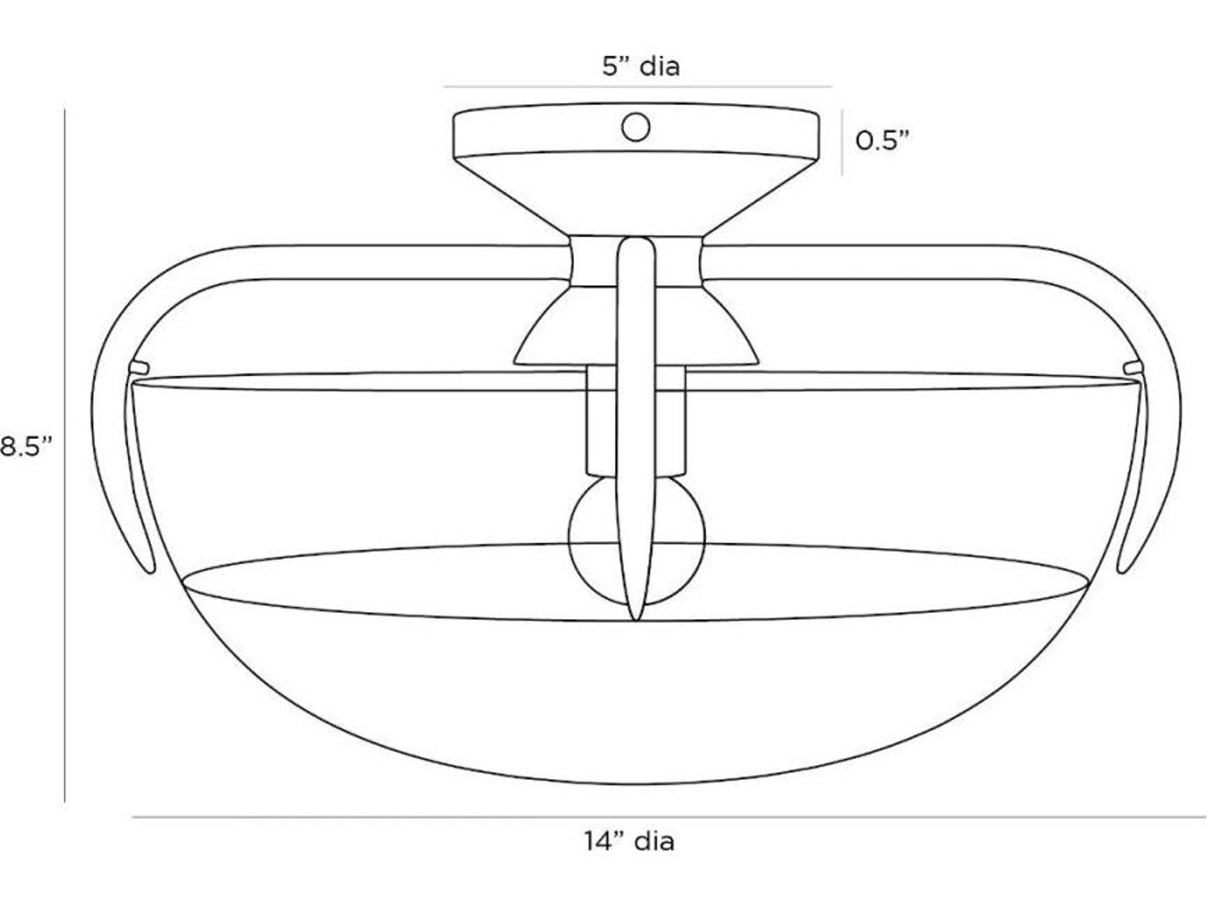 Arteriors Home Corona 1-Light Gold Ombre Antique Brass Round Flush Mount