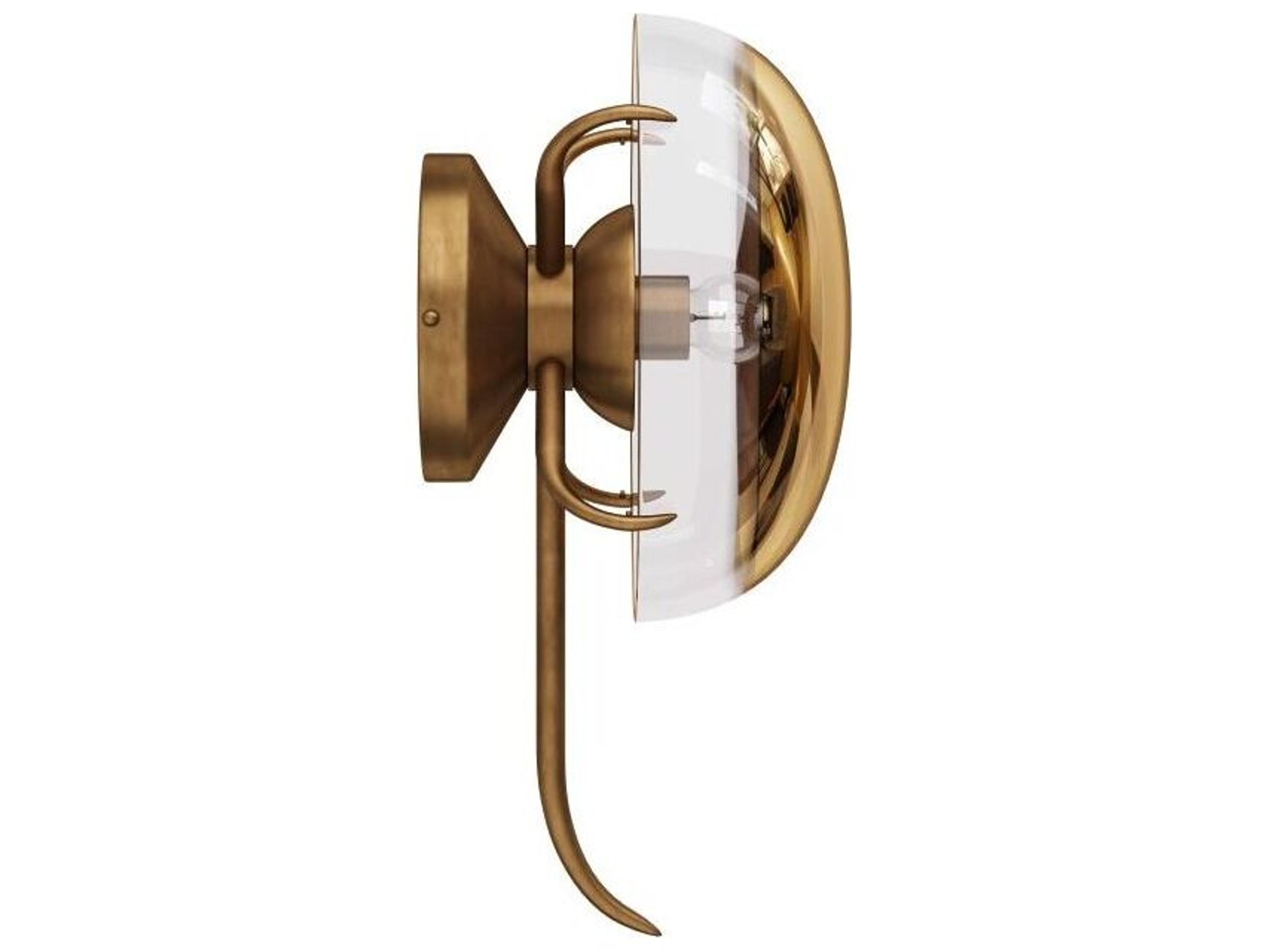 Corona Wall Sconce in Antique Brass