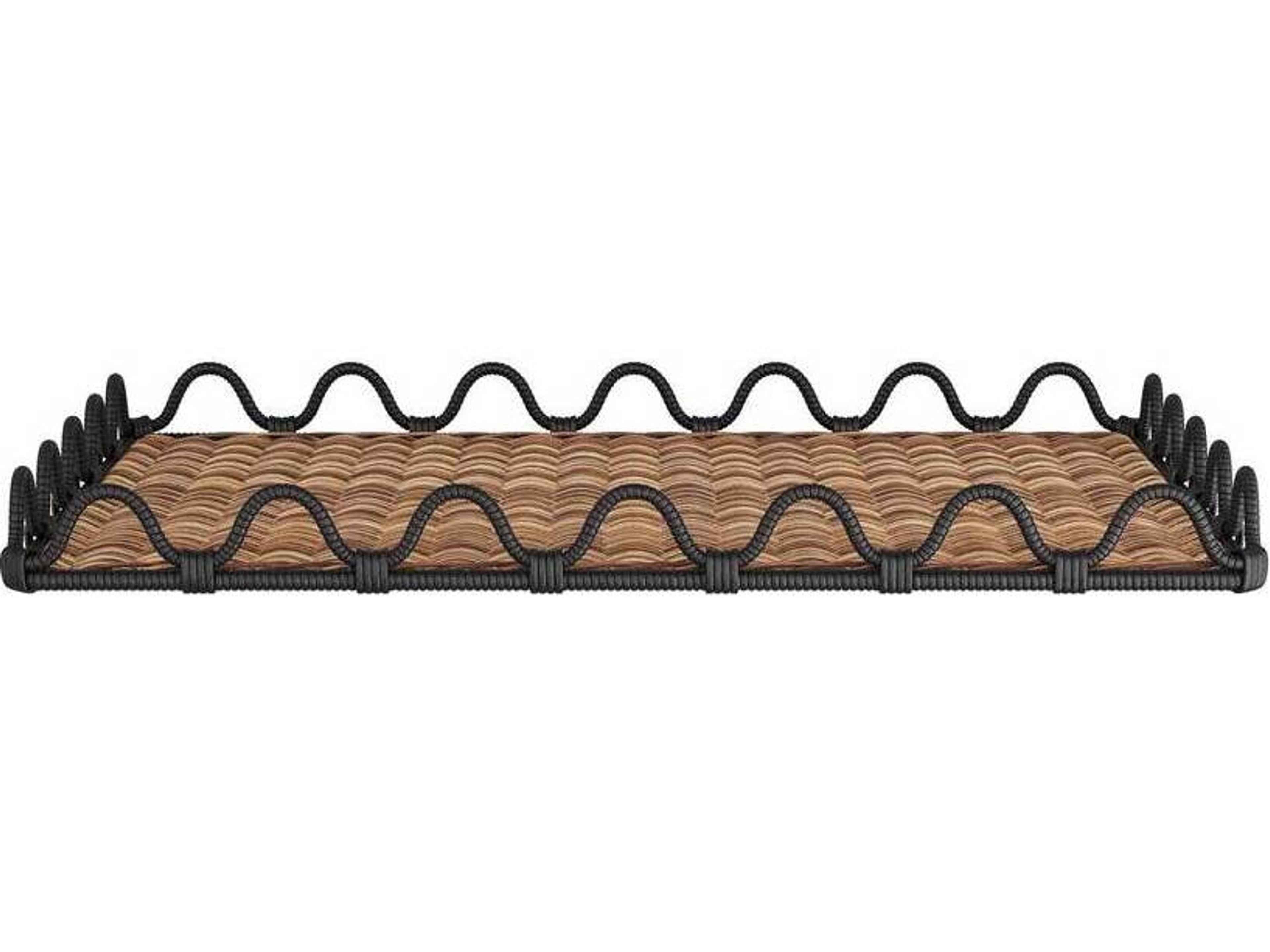 Arteriors Home Mar Black & Natural Serving Tray