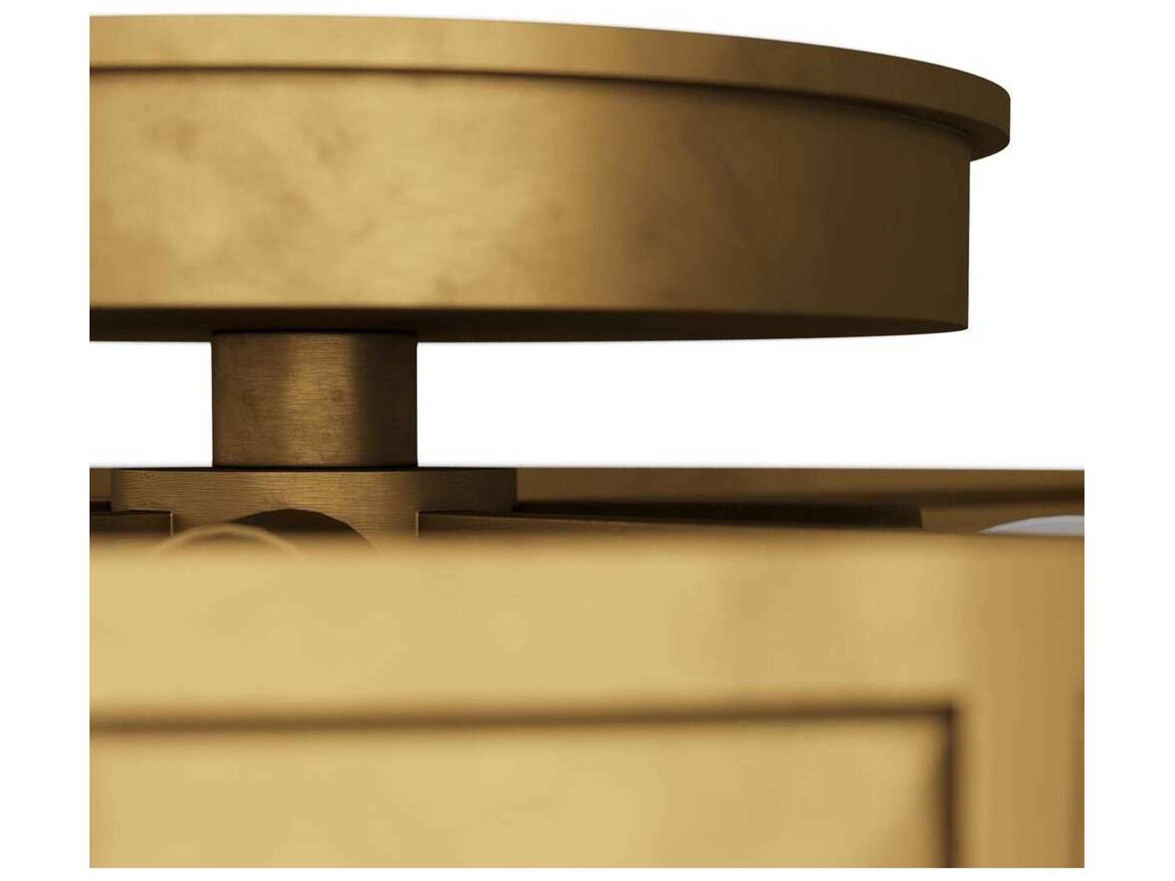 Arteriors Home Empire 4-Light Antique Brass Opal Round Flush Mount