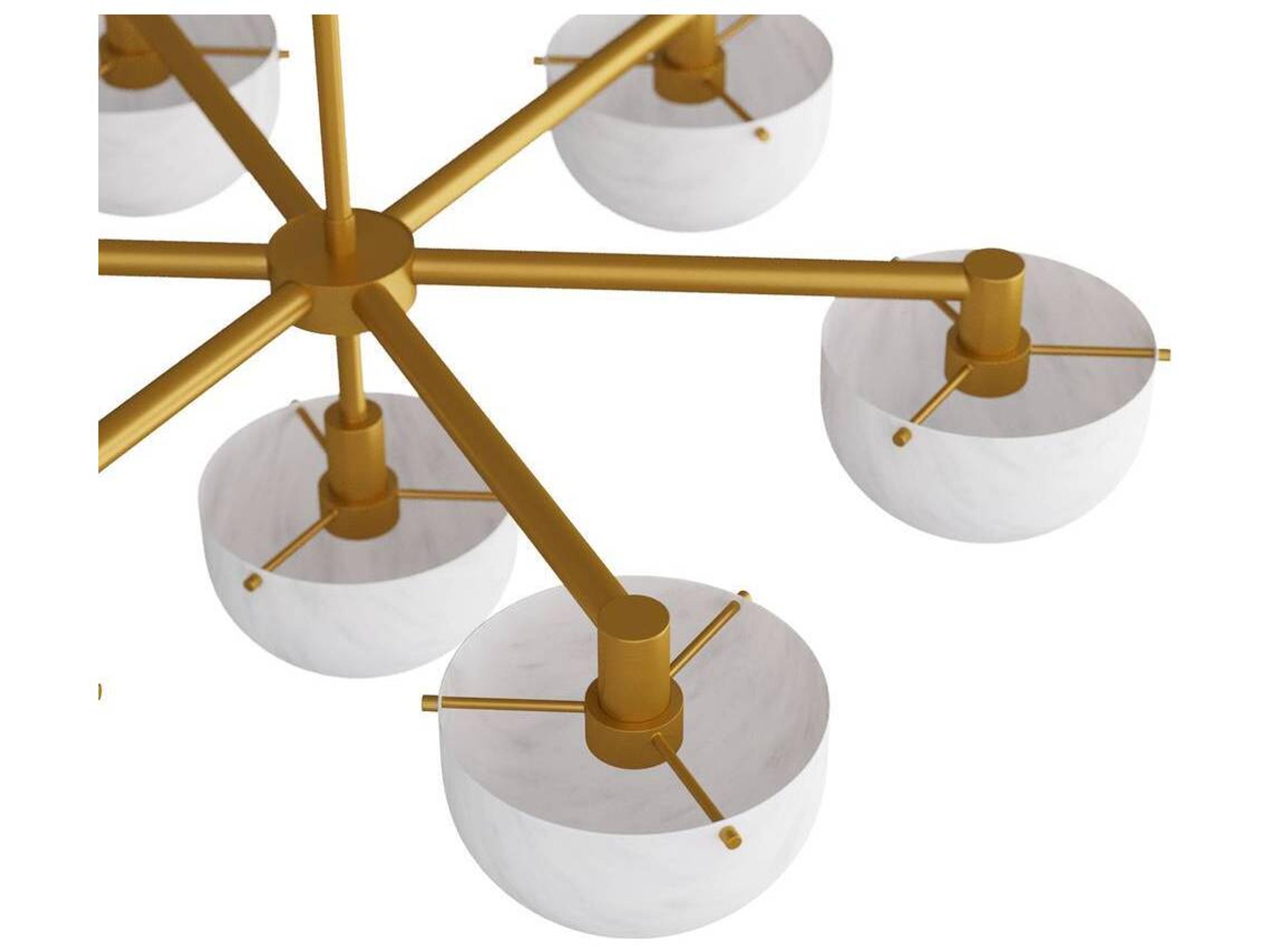 Arteriors Home 6-Light Antique Brass Bowl Pendant