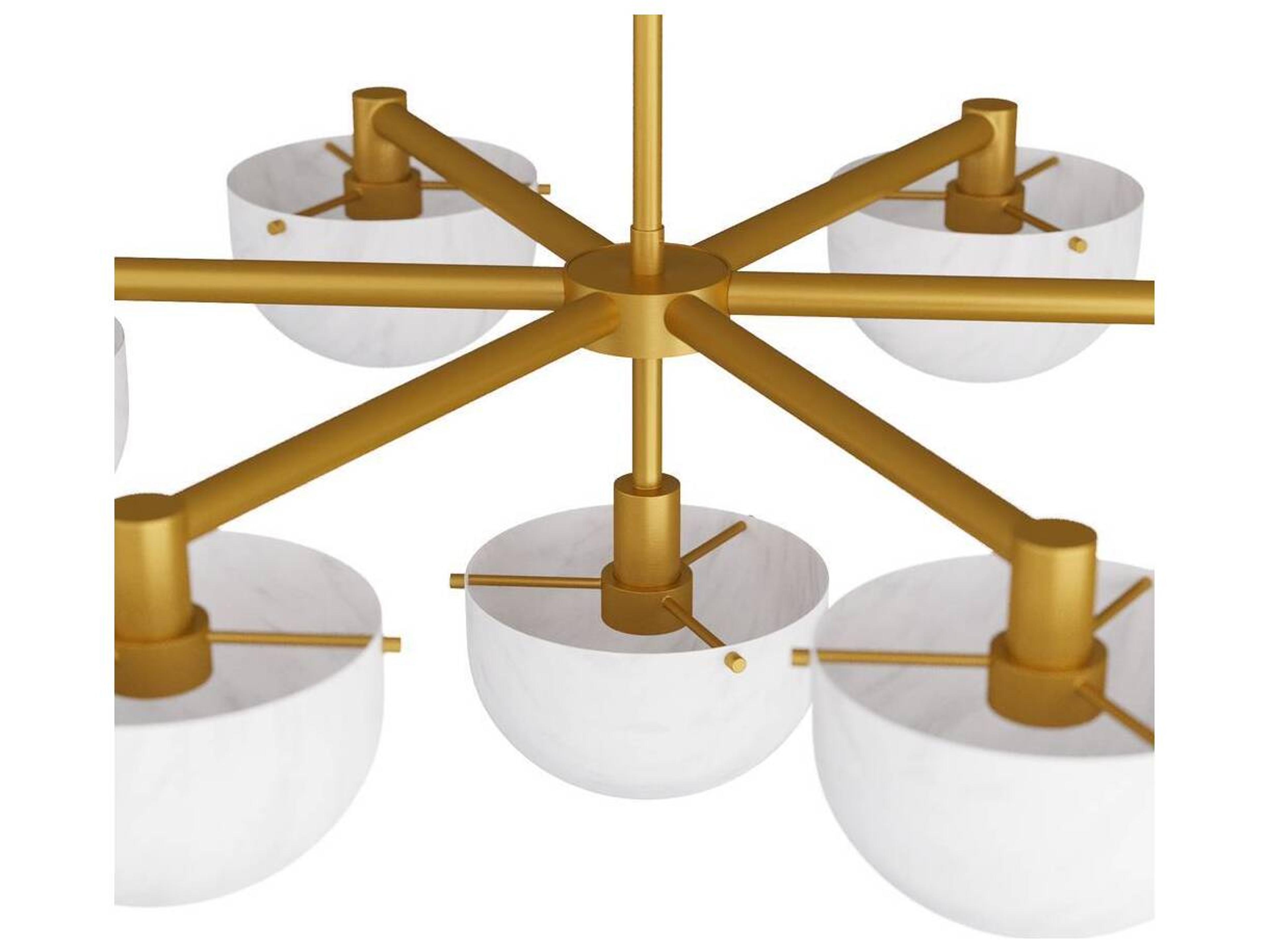 Arteriors Home 6-Light Antique Brass Bowl Pendant