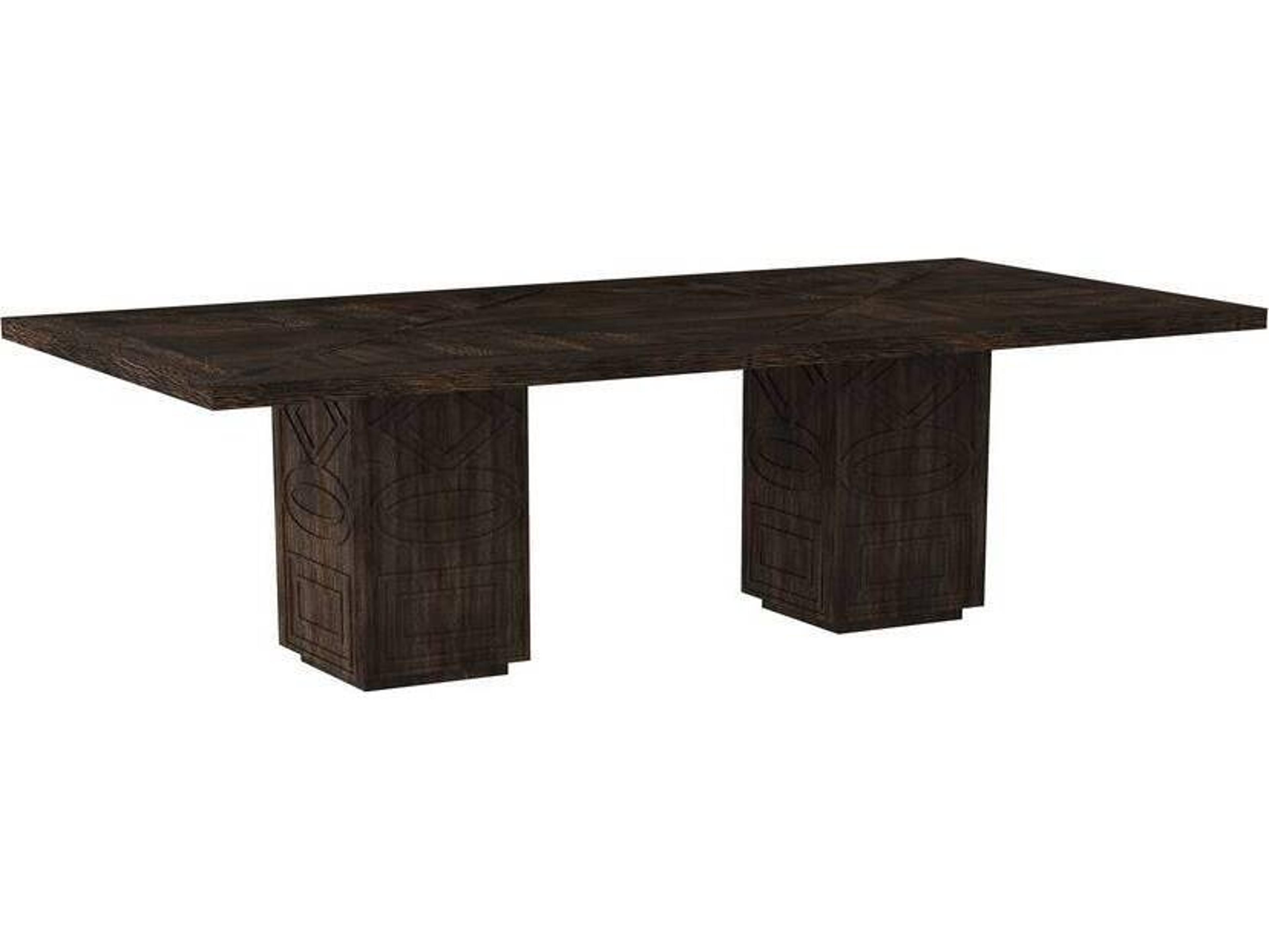 Arteriors Home Vargueno Rectangular Wood Burnt Dining Table