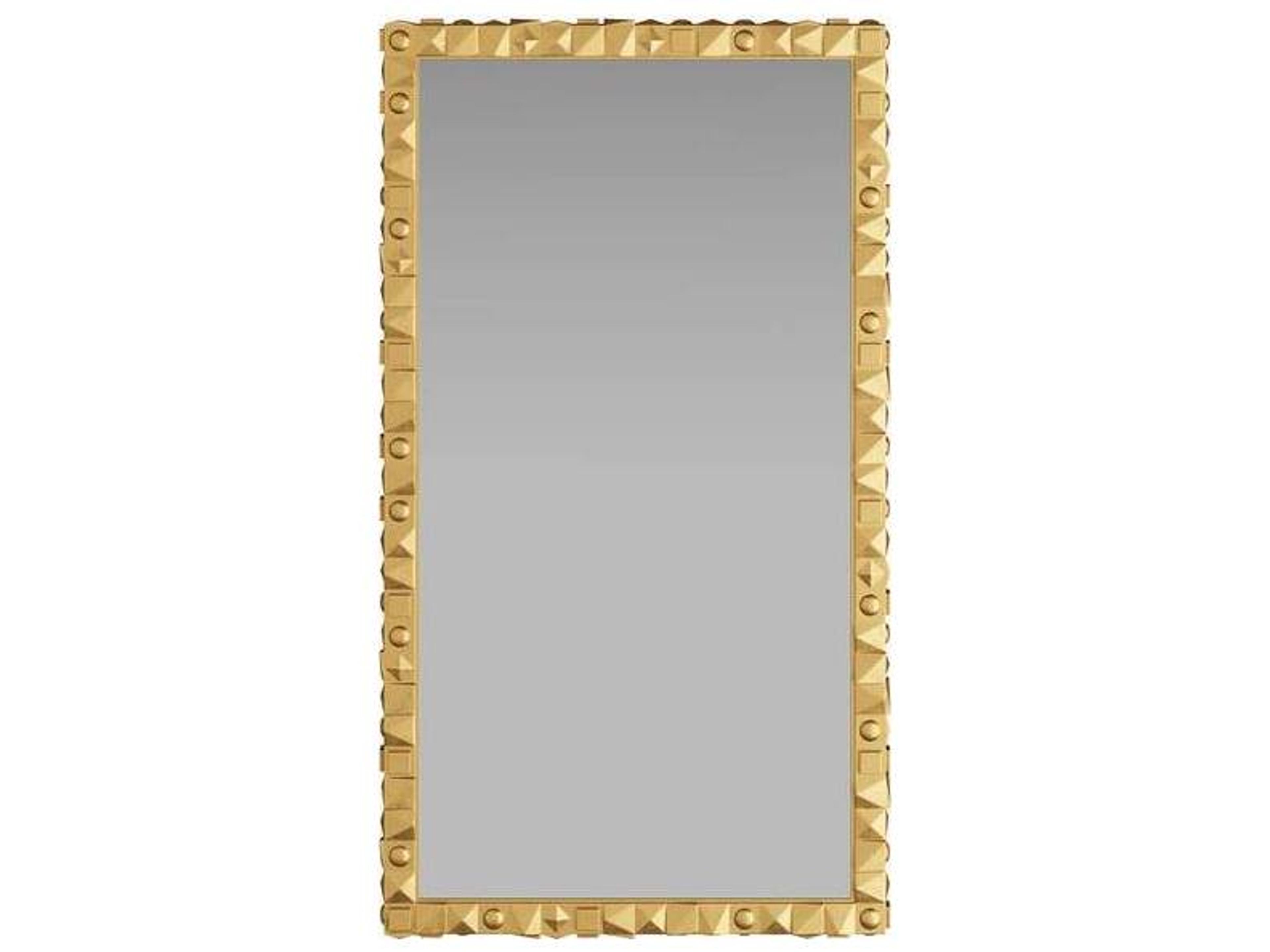 Empire Full Length Mirror Antique Brass Geometric