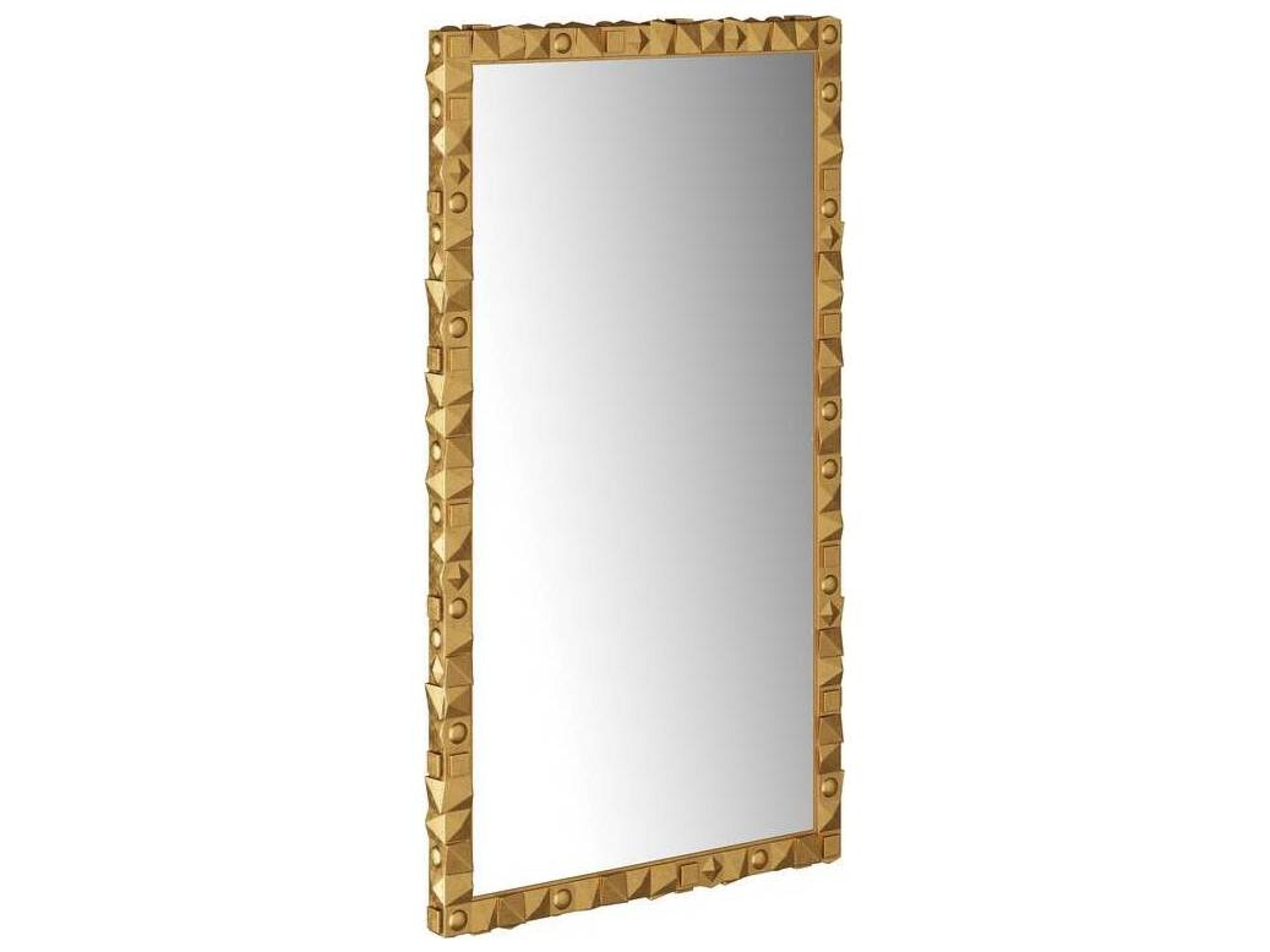 Arteriors Home Empire Antique Brass Plain Floor Mirror Rectangular