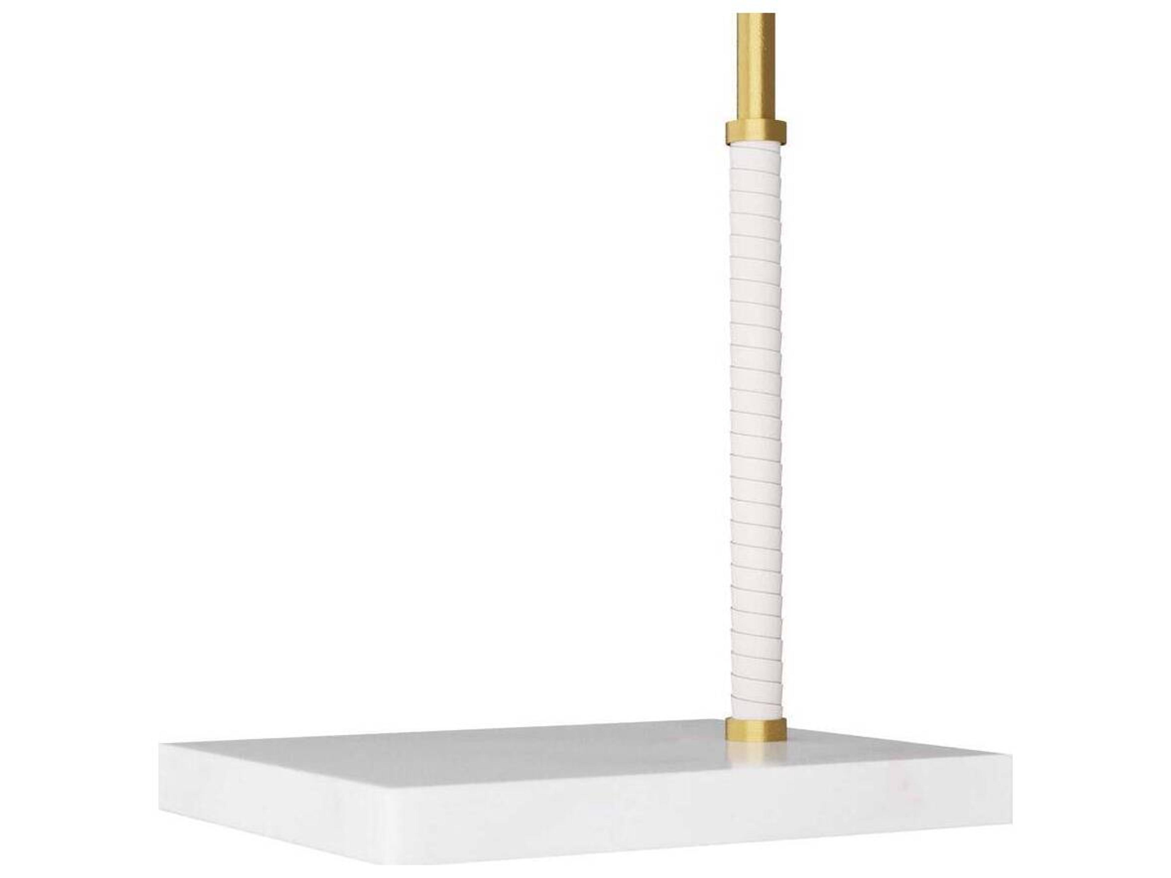 Arteriors Home Antique Brass White Buffet Lamp