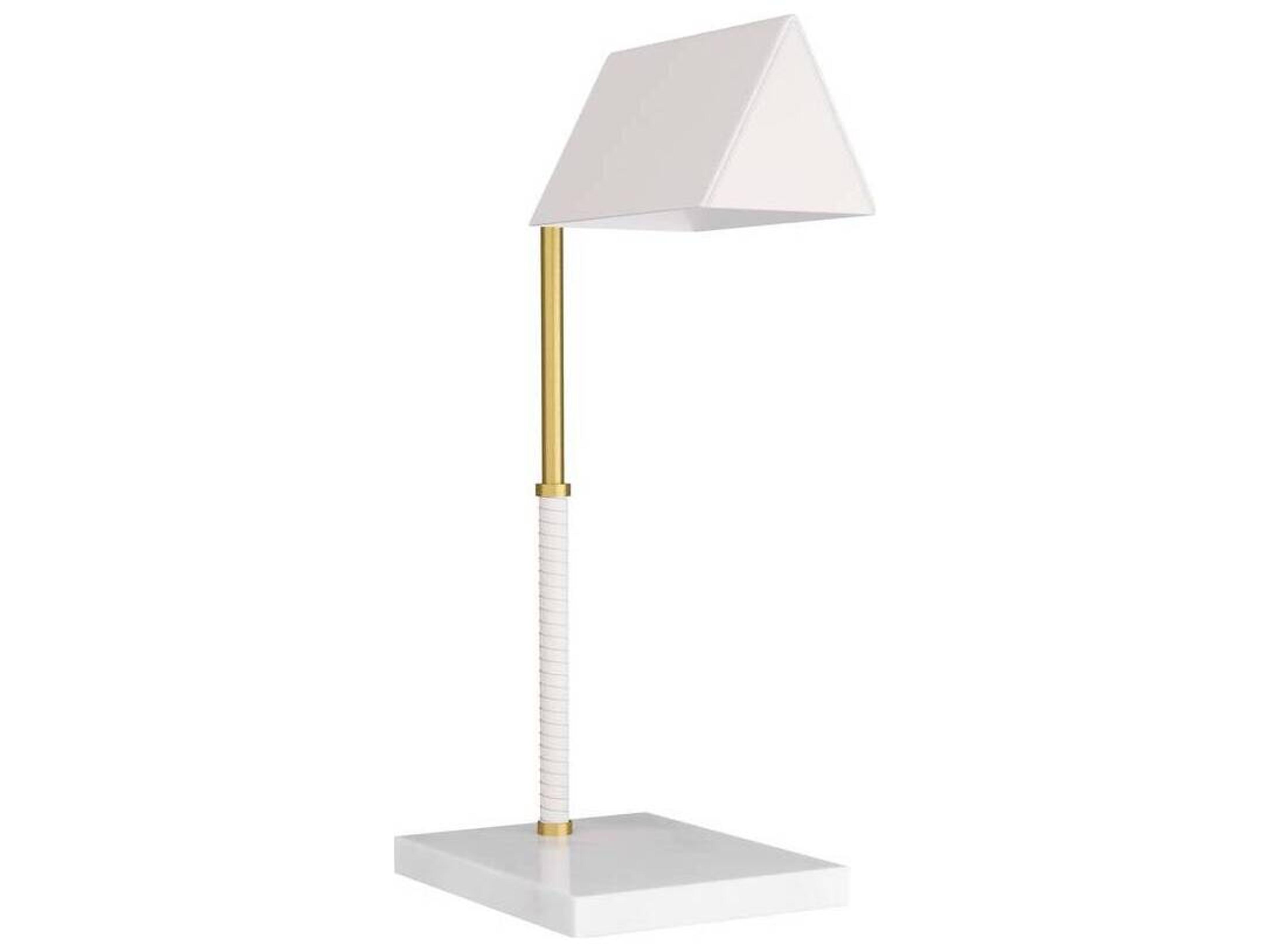 Arteriors Home Antique Brass White Buffet Lamp