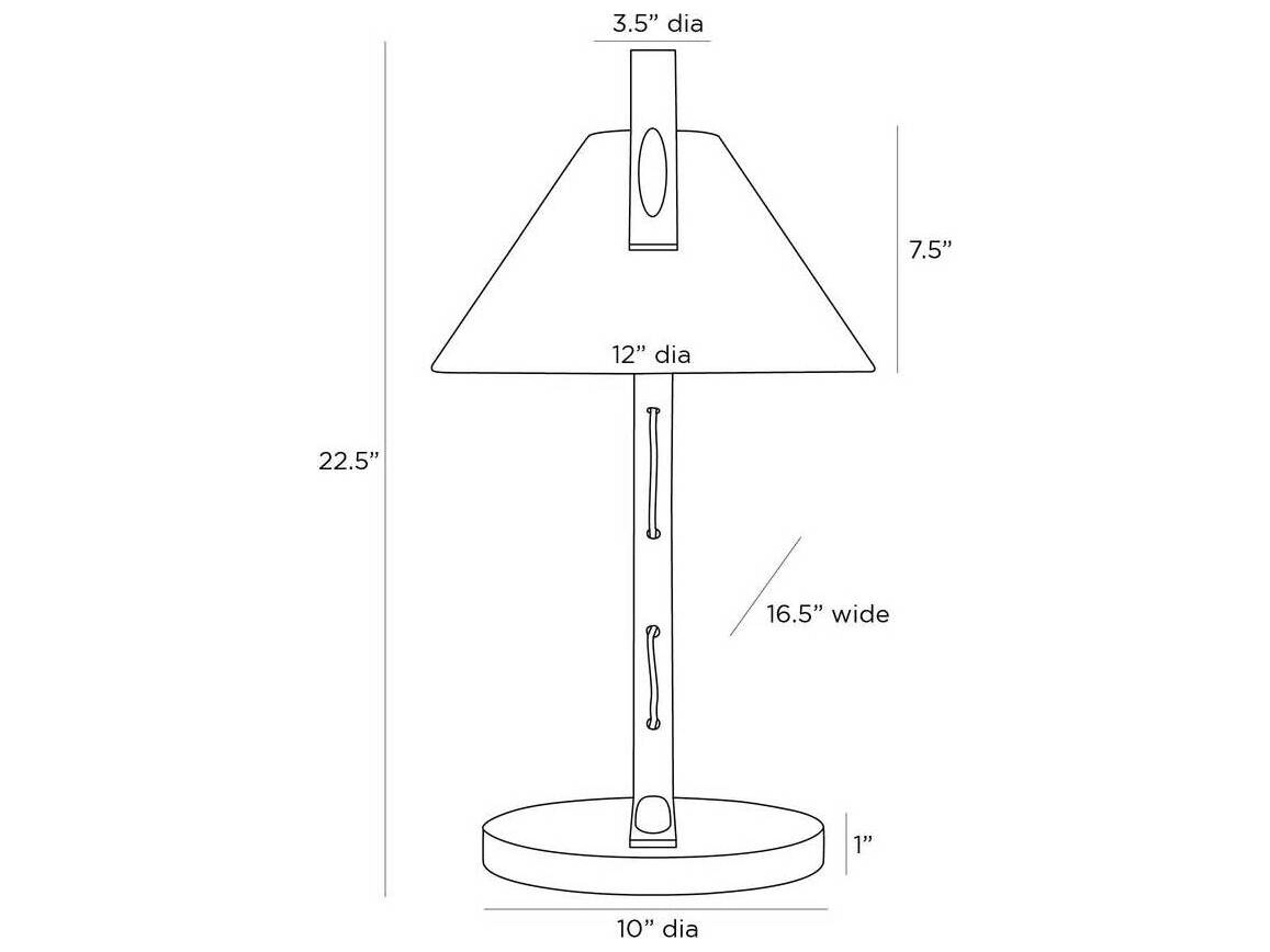 Arteriors Home Antique Brass Table Lamp