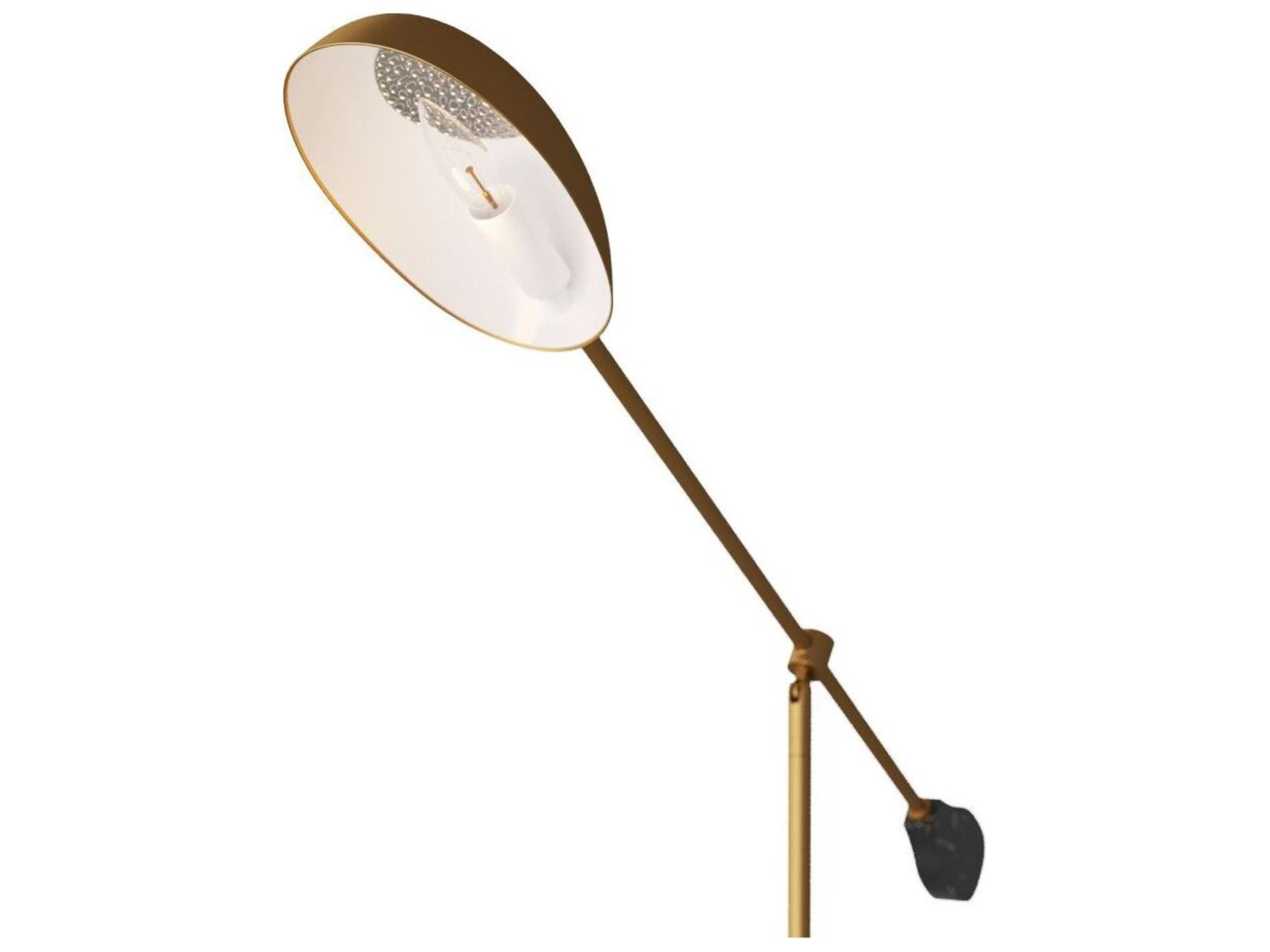 Arteriors Home Alaric Antique Brass Black Floor Lamp