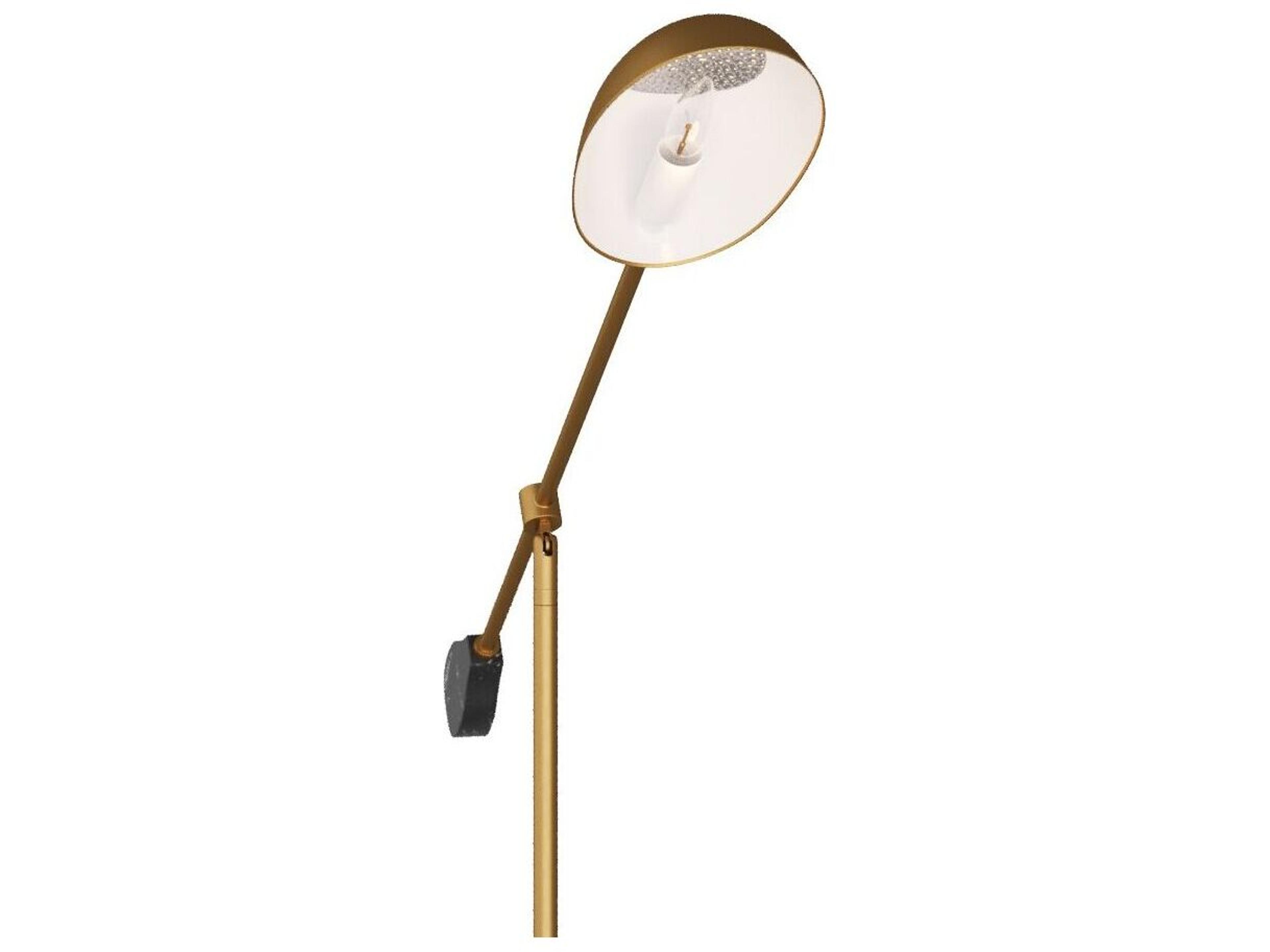Arteriors Home Alaric Antique Brass Black Floor Lamp