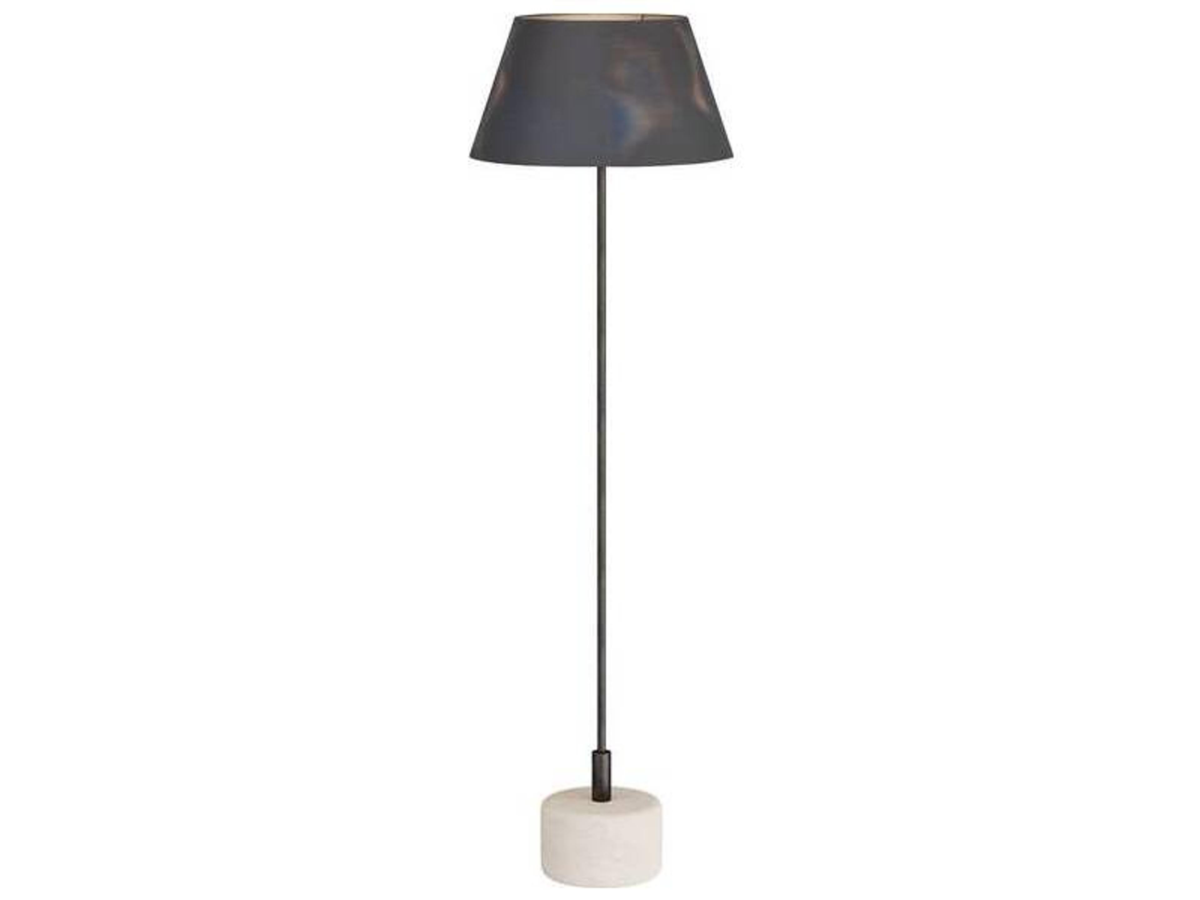 Arteriors Xena Floor Lamp in Burnt Iron and Marble