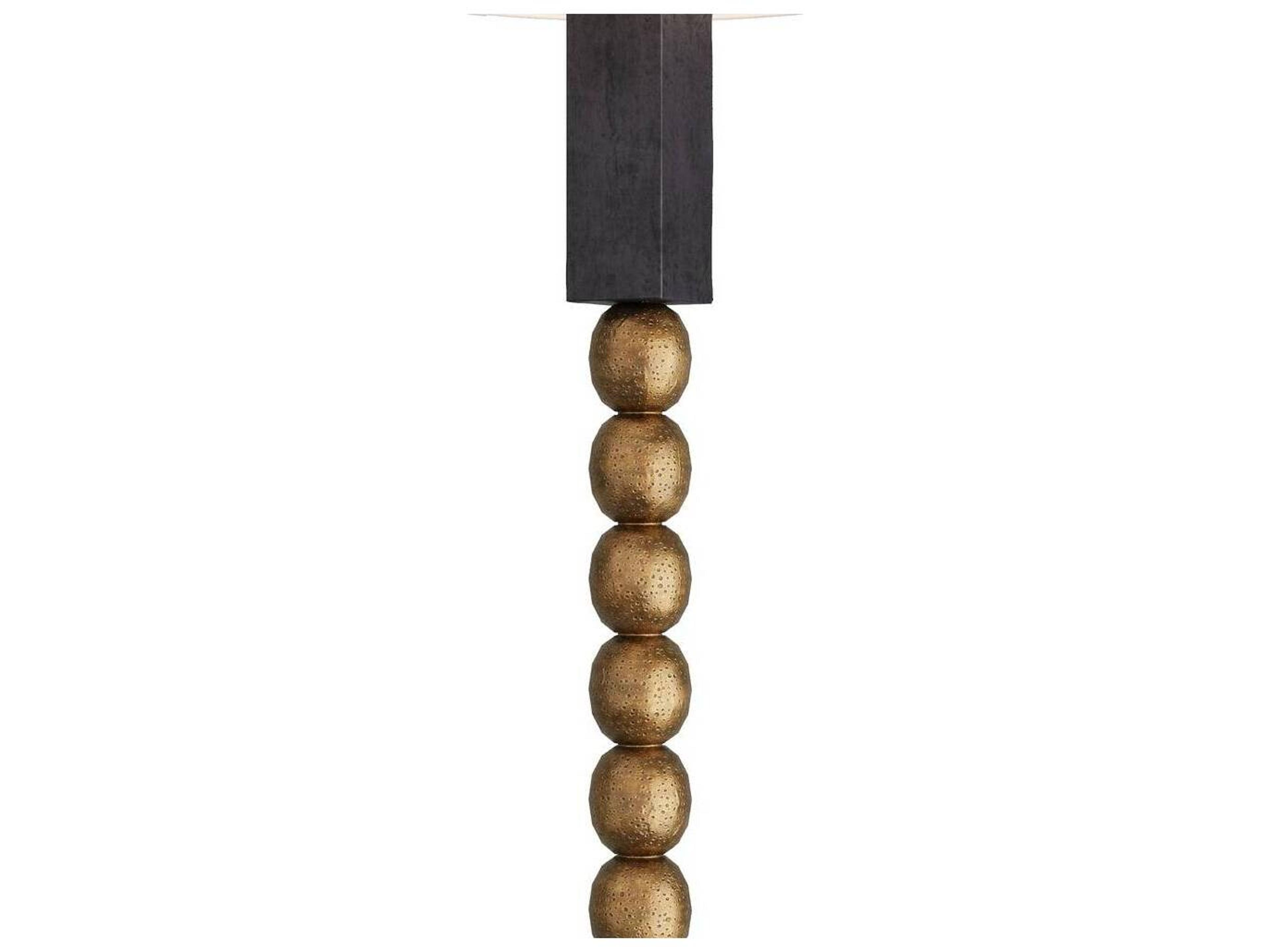Arteriors Home Yonah Antique Brass Ebony Black Floor Lamp