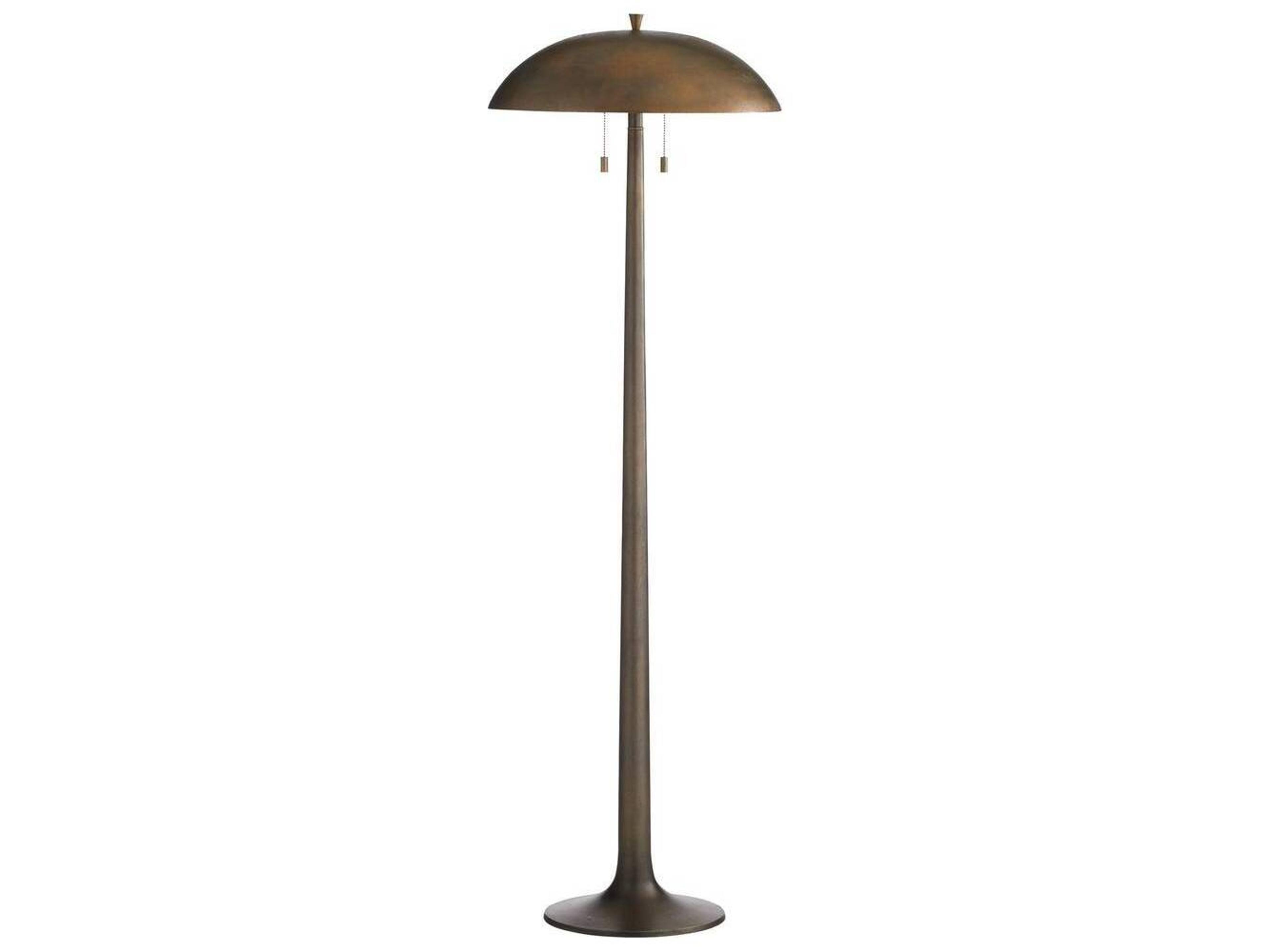 Arteriors Home Fleetwood Vintage Brass Floor Lamp