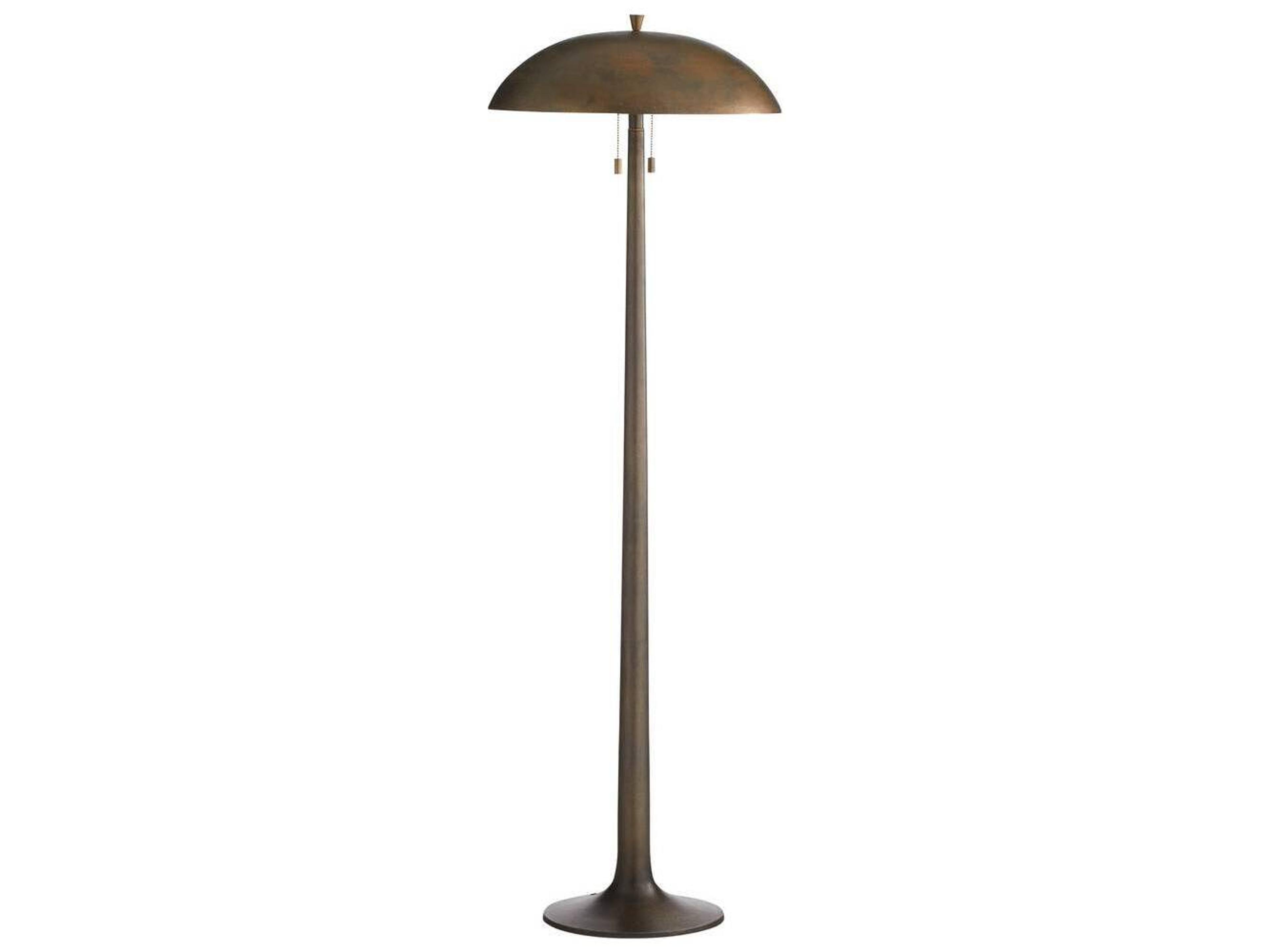 Arteriors Home Fleetwood Vintage Brass Floor Lamp