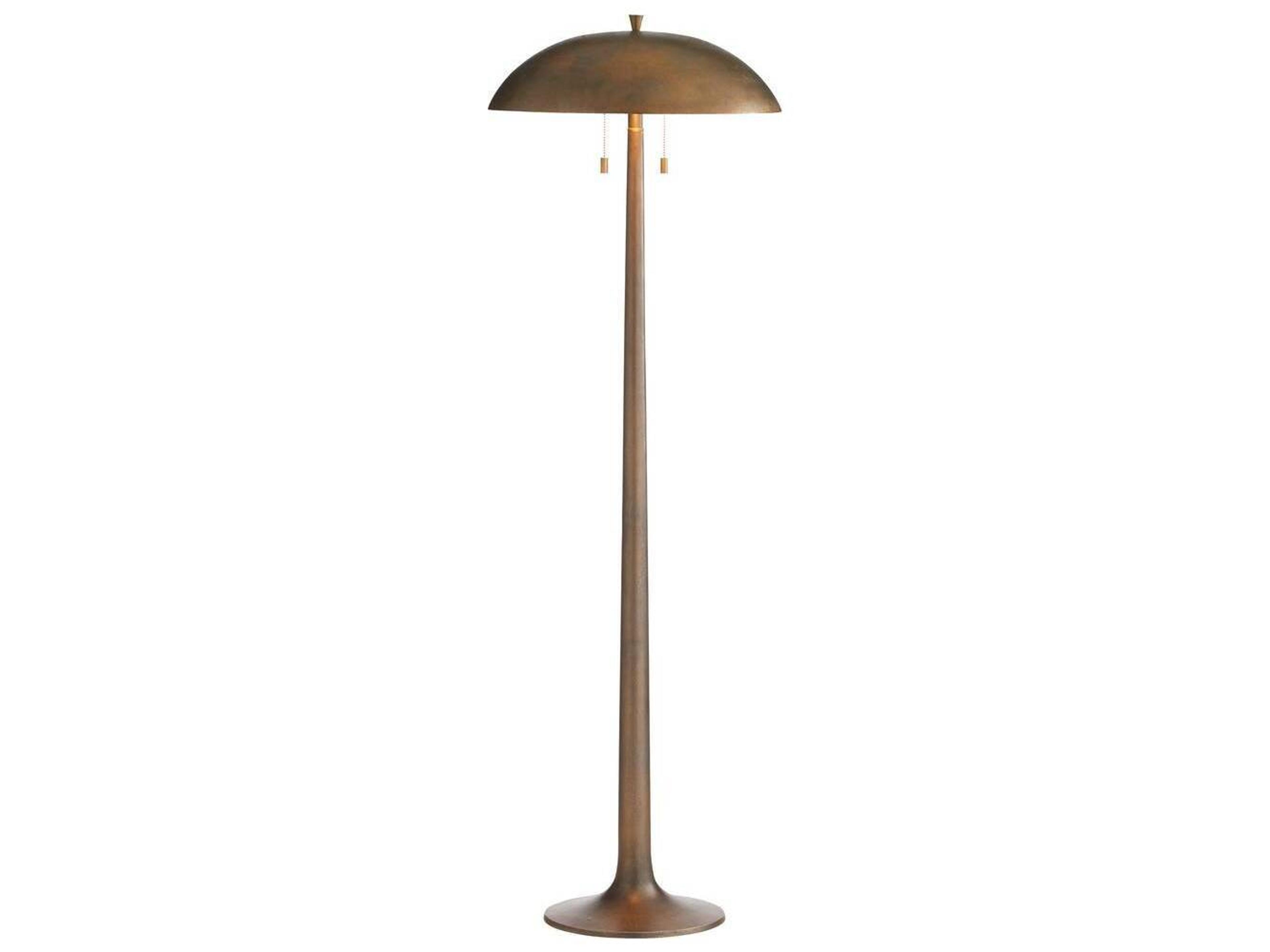 Arteriors Home Fleetwood Vintage Brass Floor Lamp