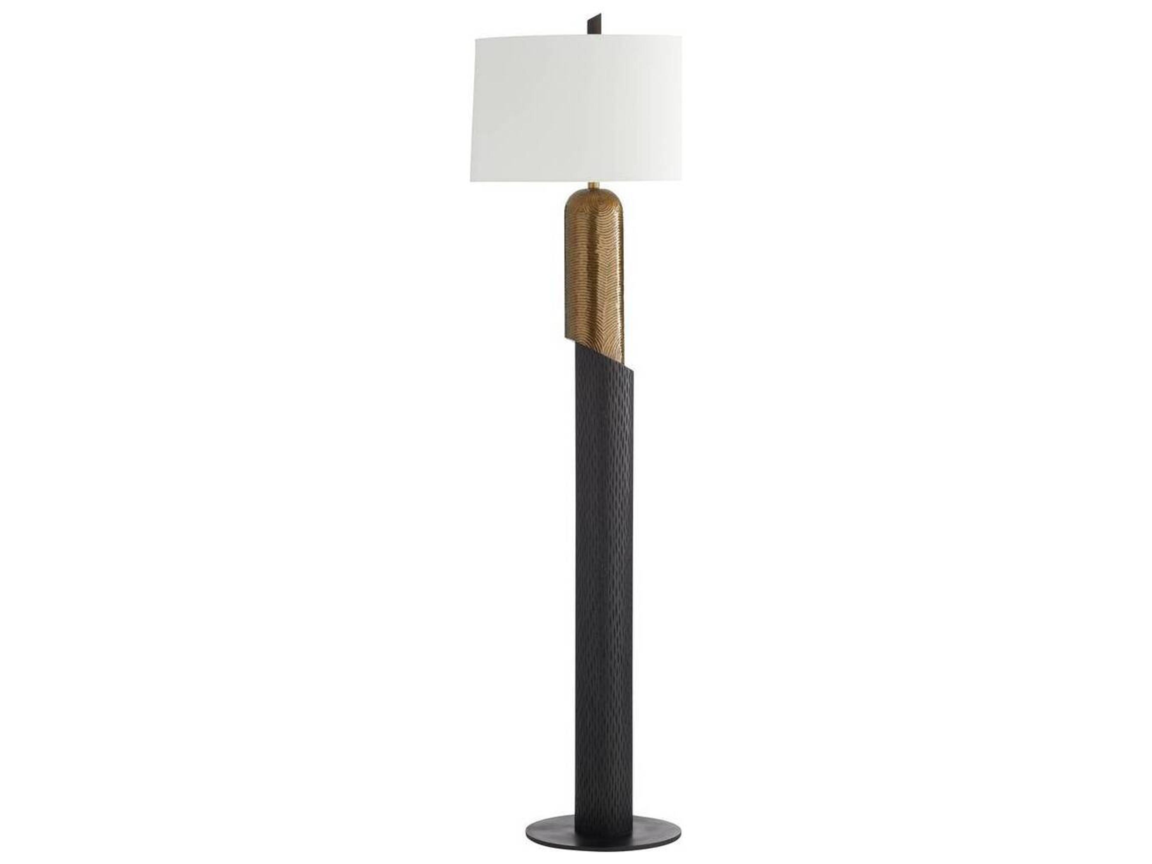 Arteriors Home Hartford Black Antique Brass Clad Floor Lamp