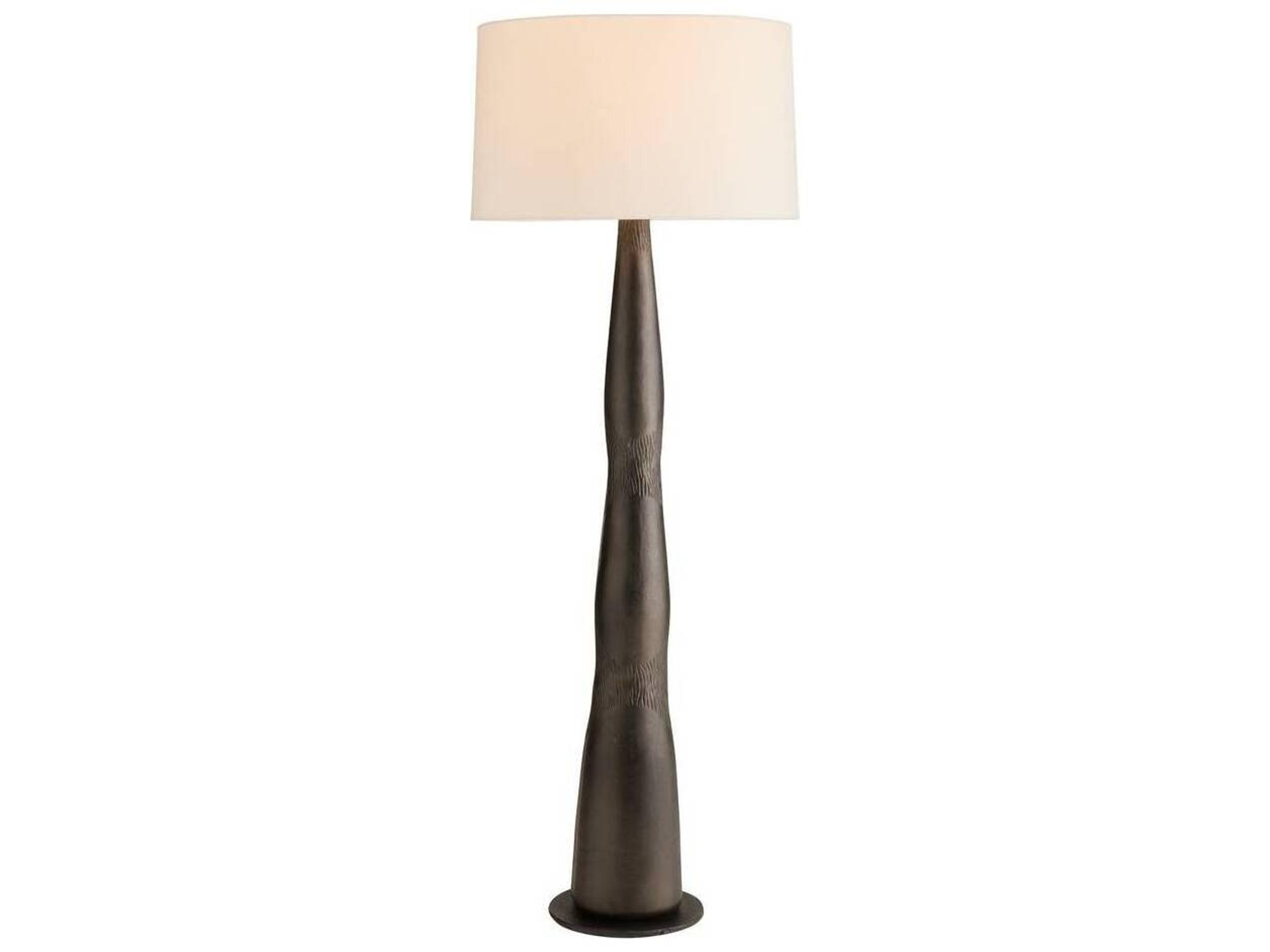 Kash Floor Lamp Antiqued Aluminum