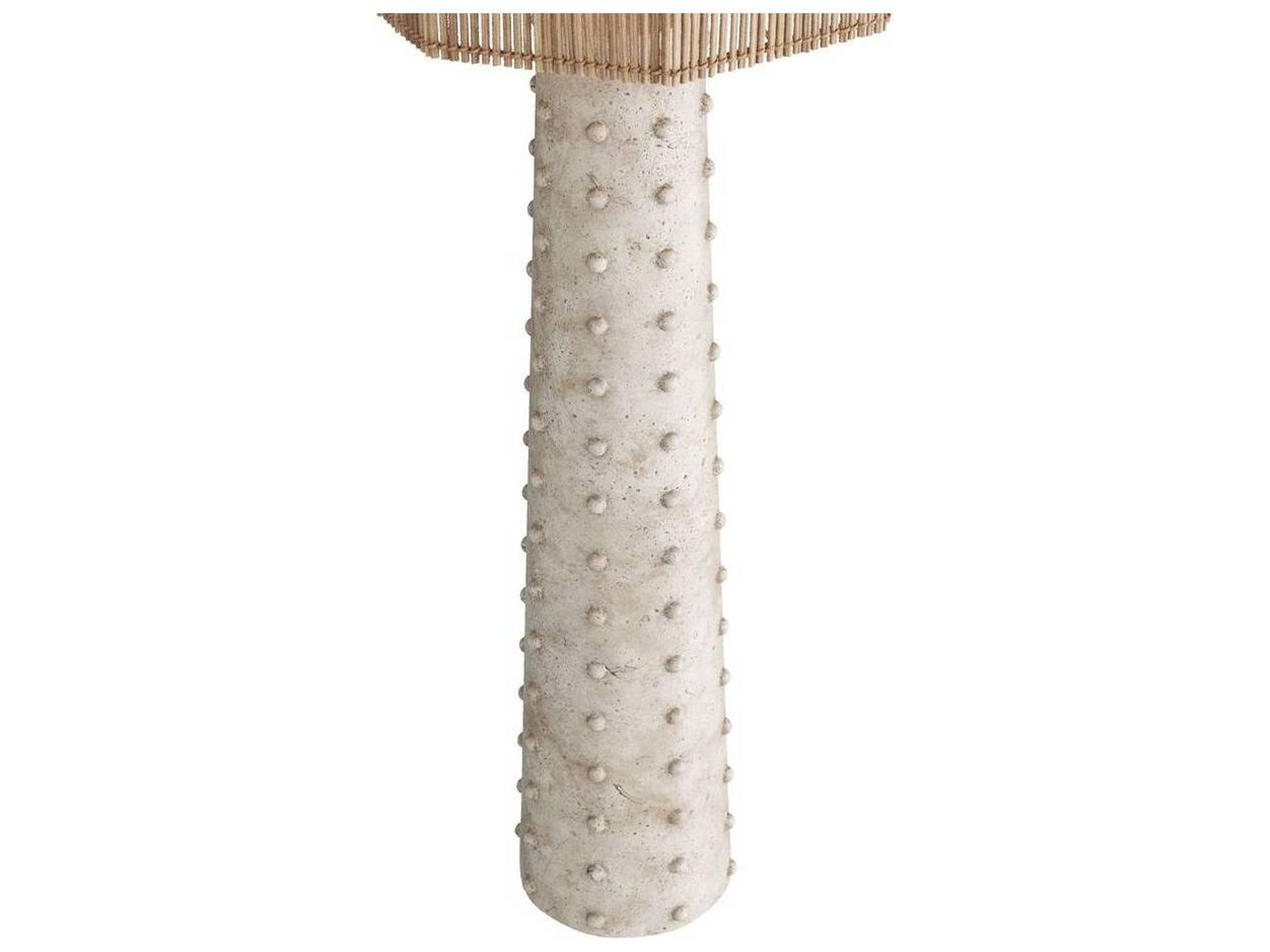 Arteriors Home Agnes Mactan Stone Antique Brass Brown Floor Lamp