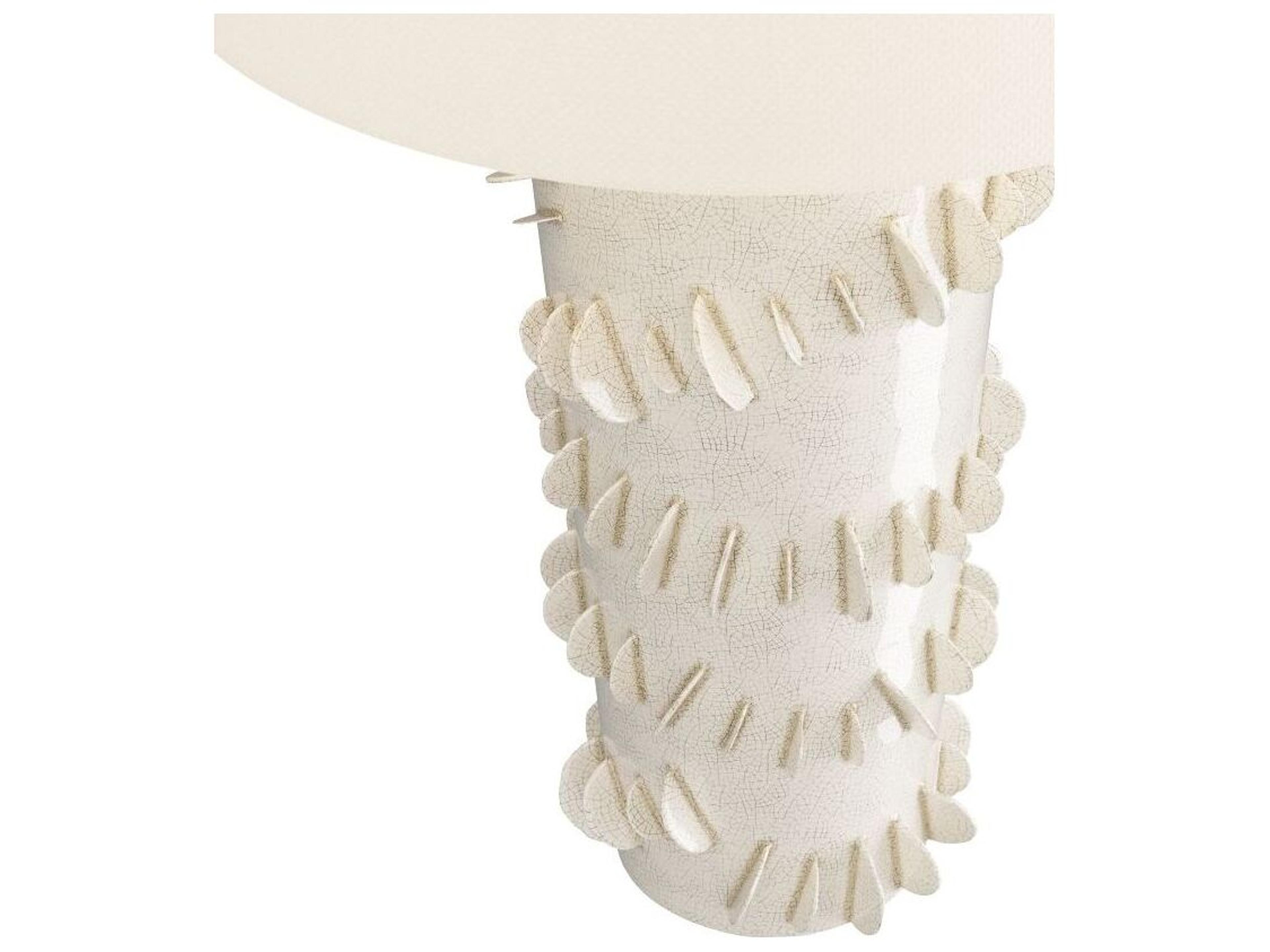 Arteriors Home Beatrix Ivory Crackle Antique Brass White Table Lamp